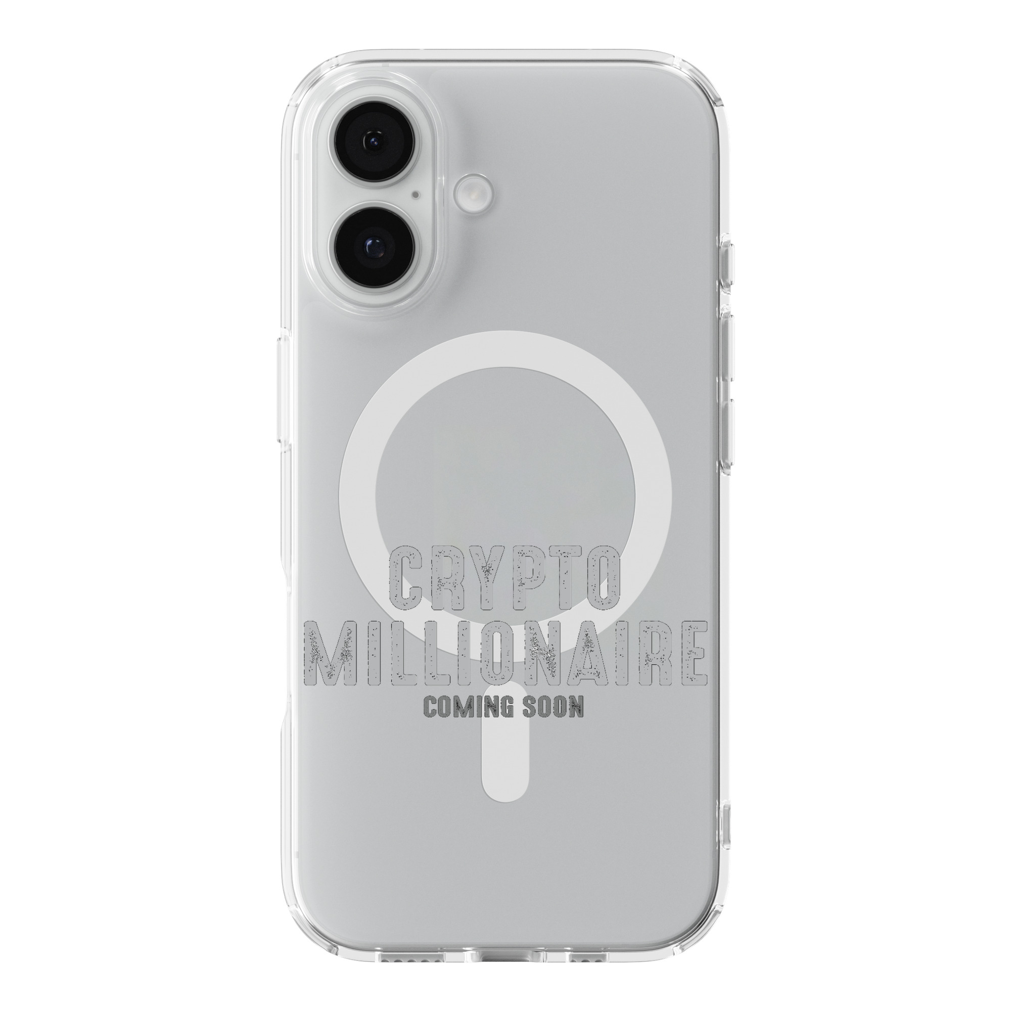 DistinctInk Crypto Investor Clear MagSafe Case for iPhone 18 & 17 Series