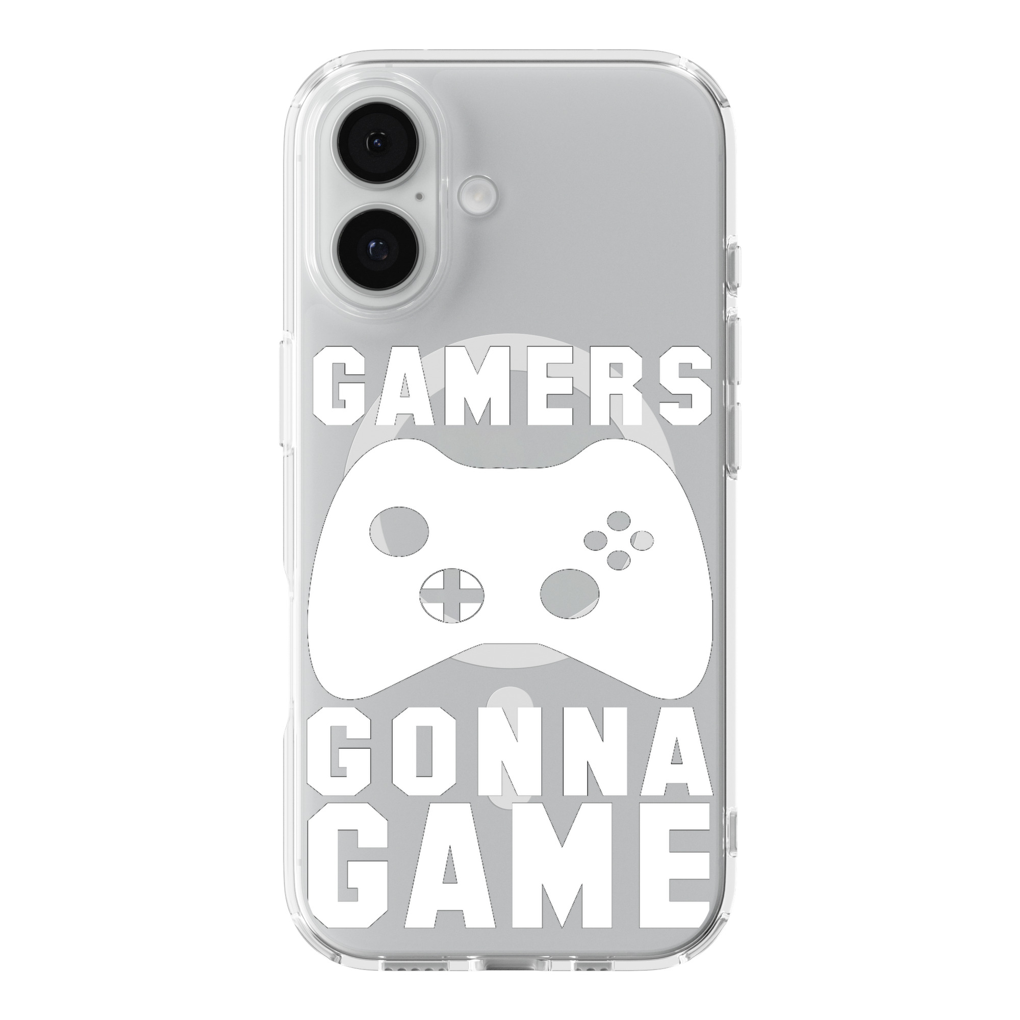 DistinctInk Gamers Gonna Game - Video Games Clear MagSafe Case iPhone 18/17