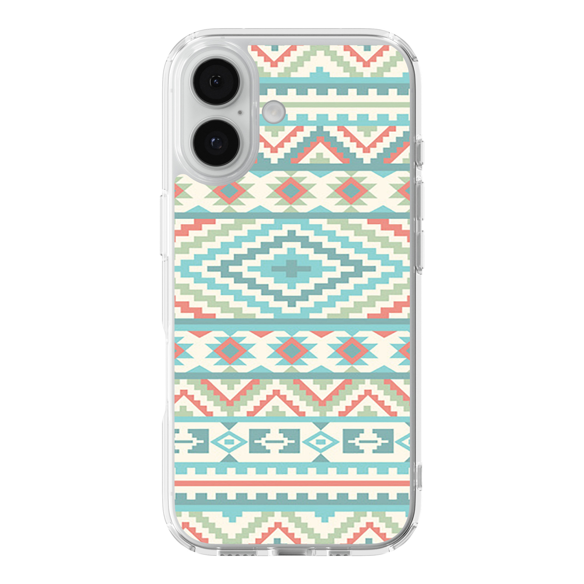 DistinctInk Aztec Tribal Clear MagSafe Case for iPhone 18 & 17 Series