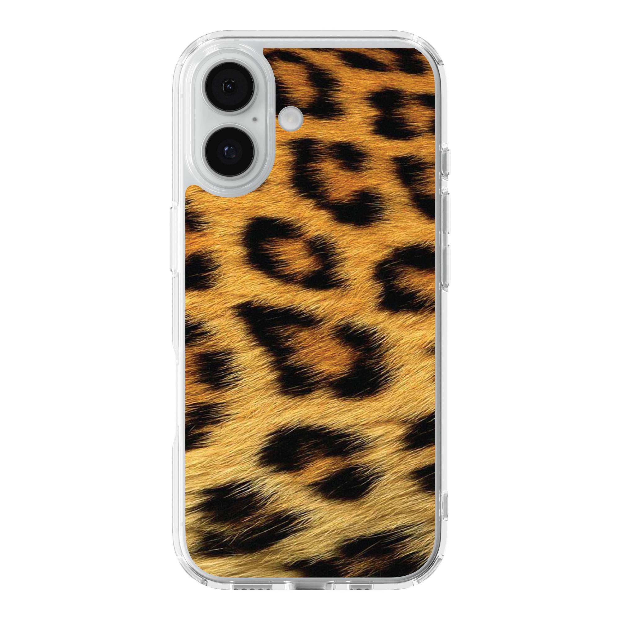 DistinctInk Leopard Fur Clear MagSafe Case for iPhone 18 & 17 Series