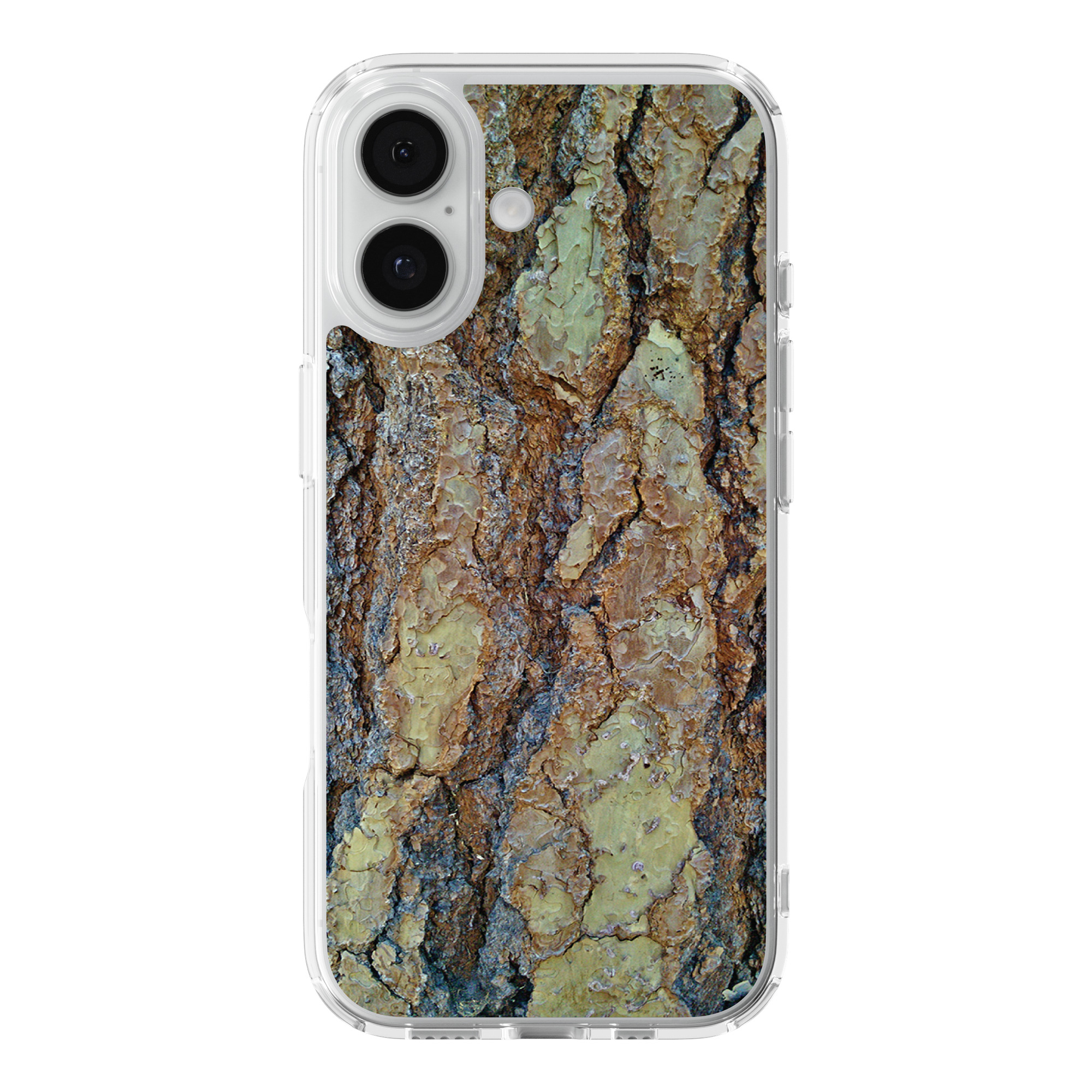 DistinctInk Yosemite Redwood Bark Clear MagSafe Case for iPhone 18 & 17 Series