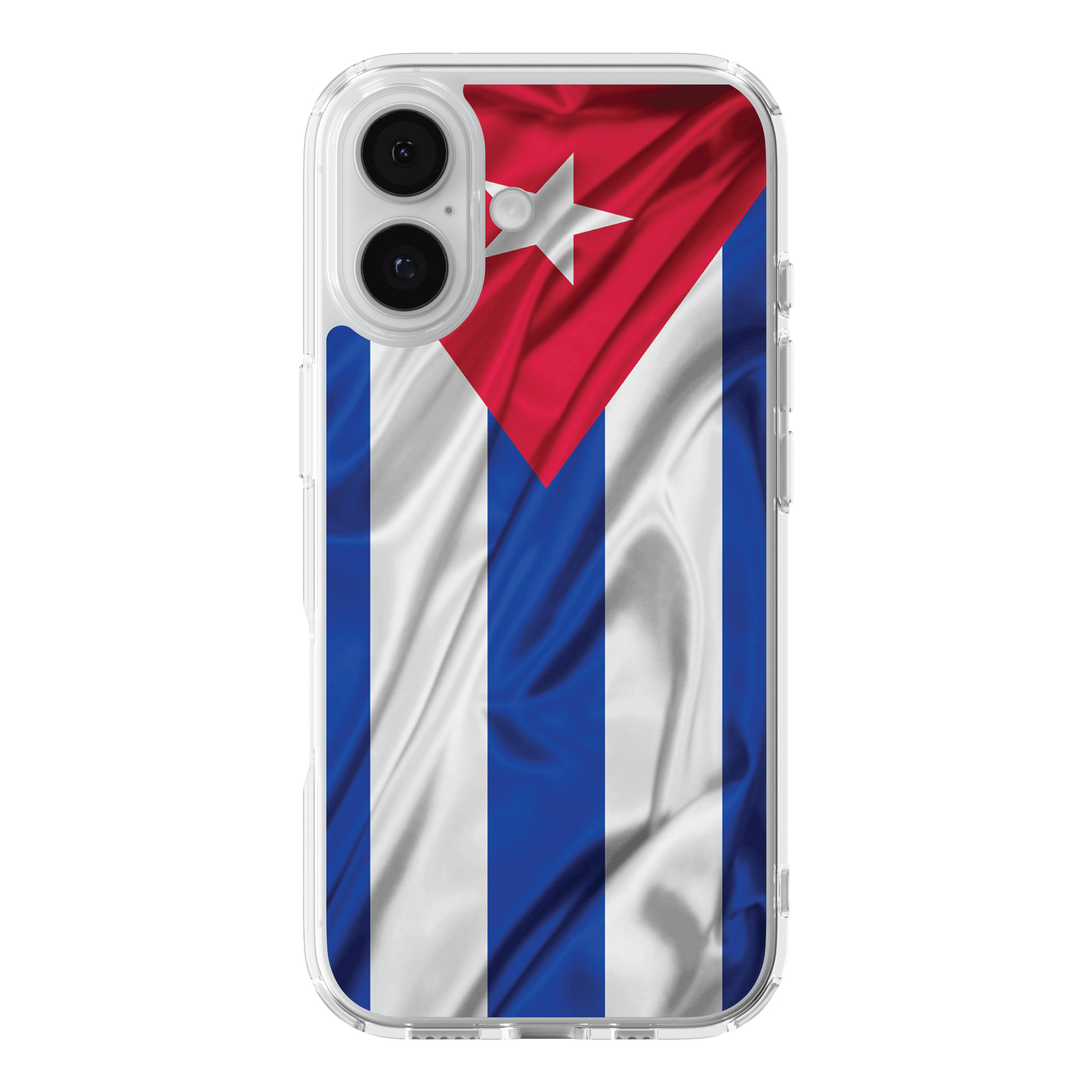 DistinctInk Cuban Flag Clear MagSafe Case for iPhone 18 & 17 Series