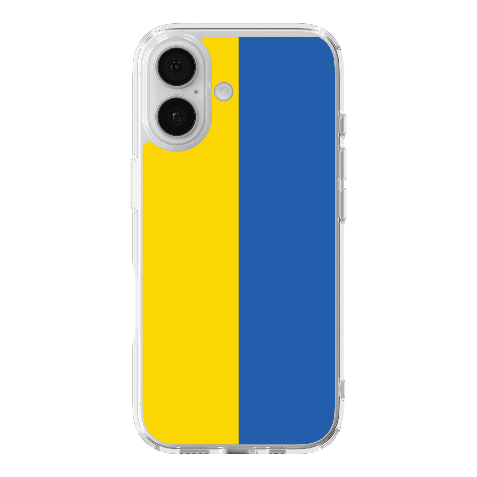DistinctInk Ukraine Flag Clear MagSafe Case for iPhone 18 & 17 Series