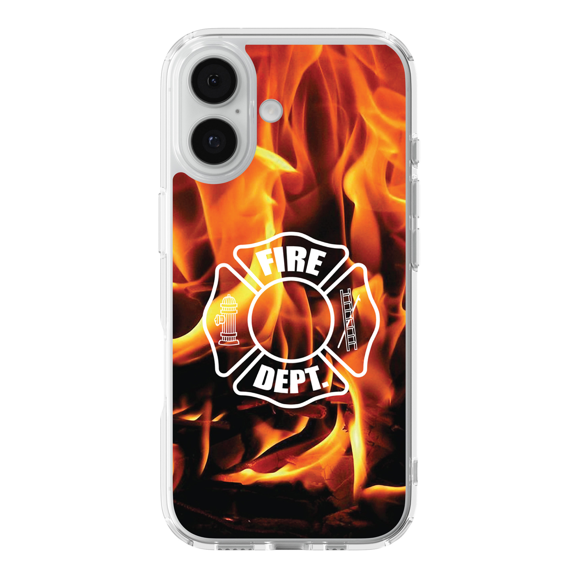 DistinctInk Firefighter Clear MagSafe Case for iPhone 18 & 17 Series