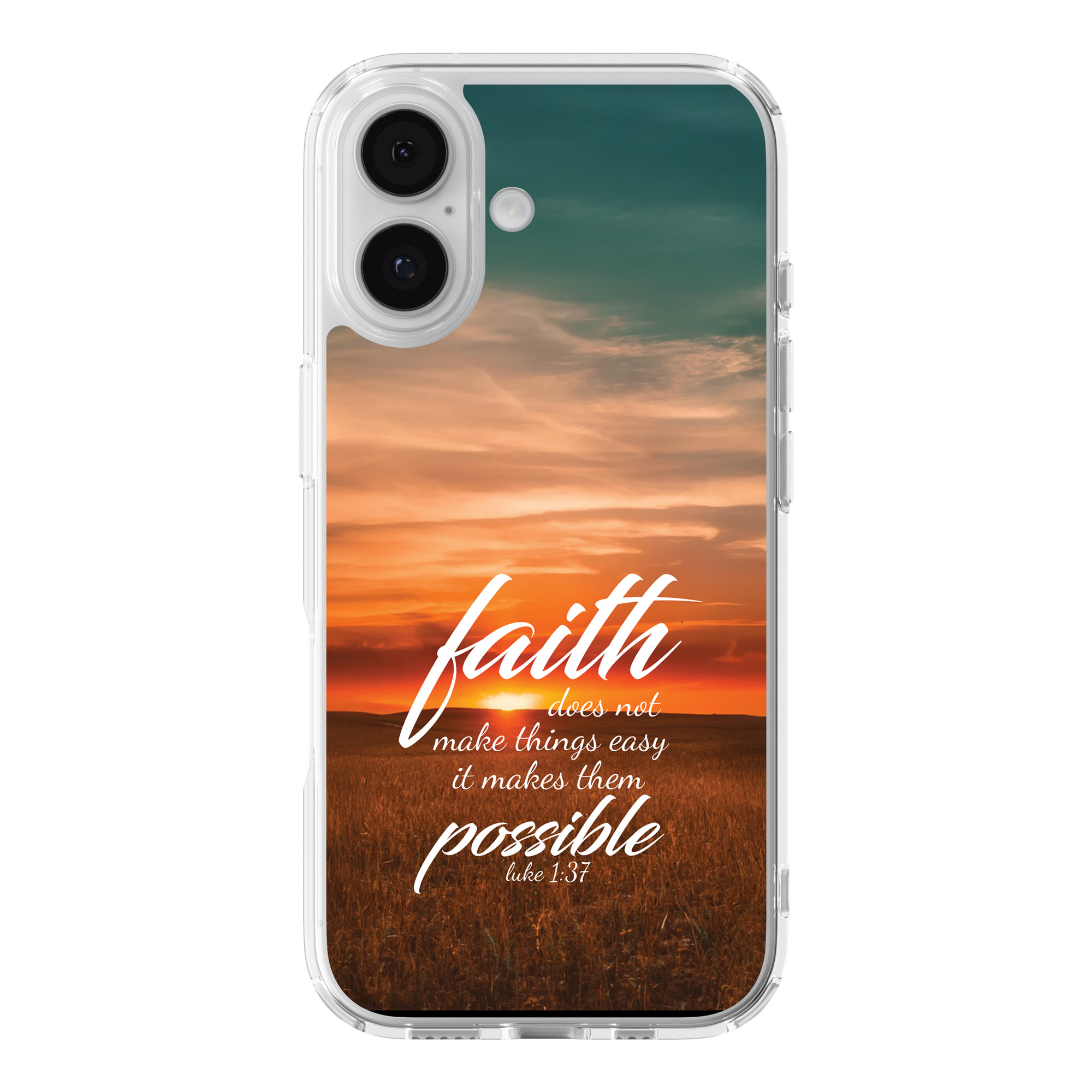 DistinctInk Bible Verse Clear MagSafe Case for iPhone 18 & 17 Series