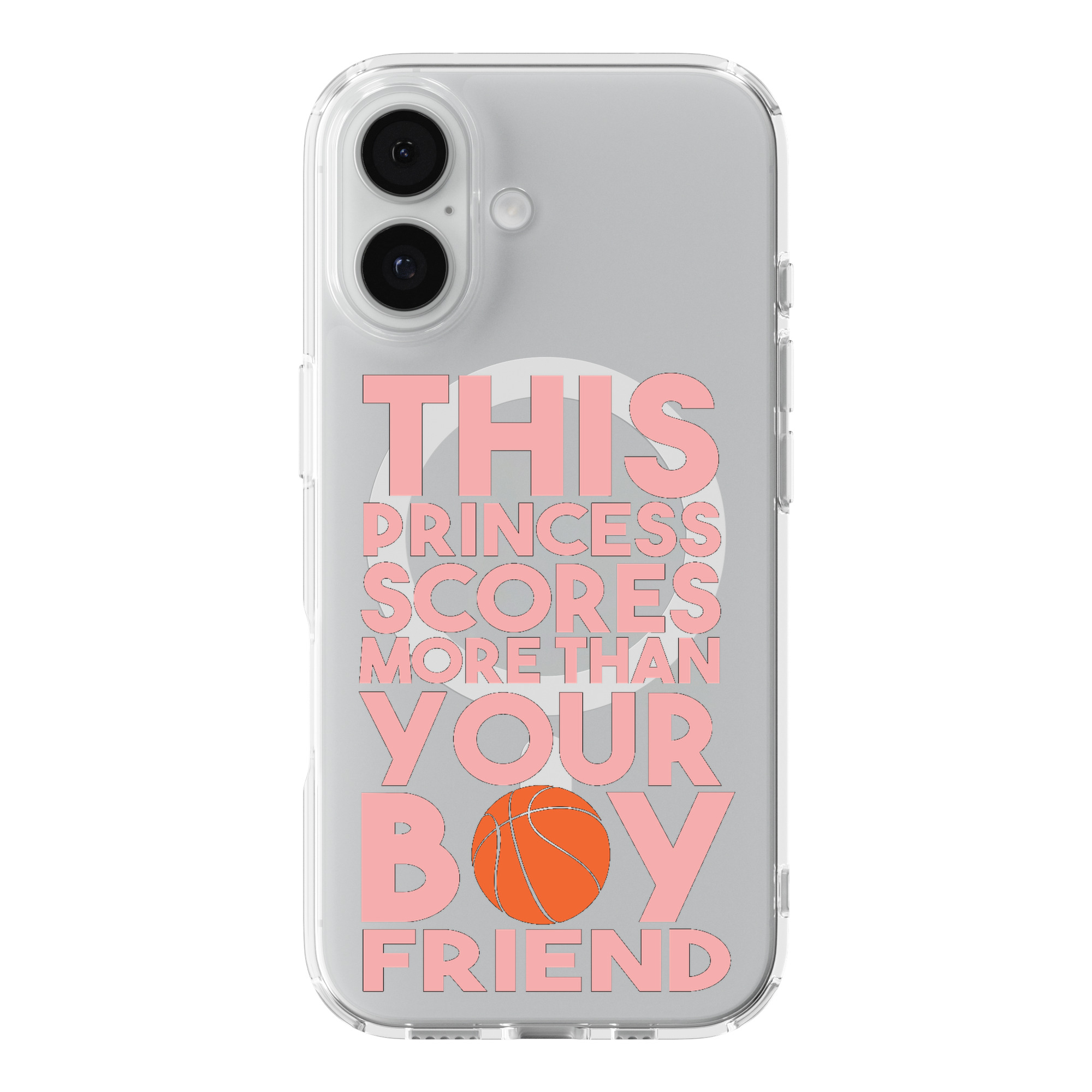 DistinctInk This Princes Scores More Than Your Boyfriend Clear MagSafe Case