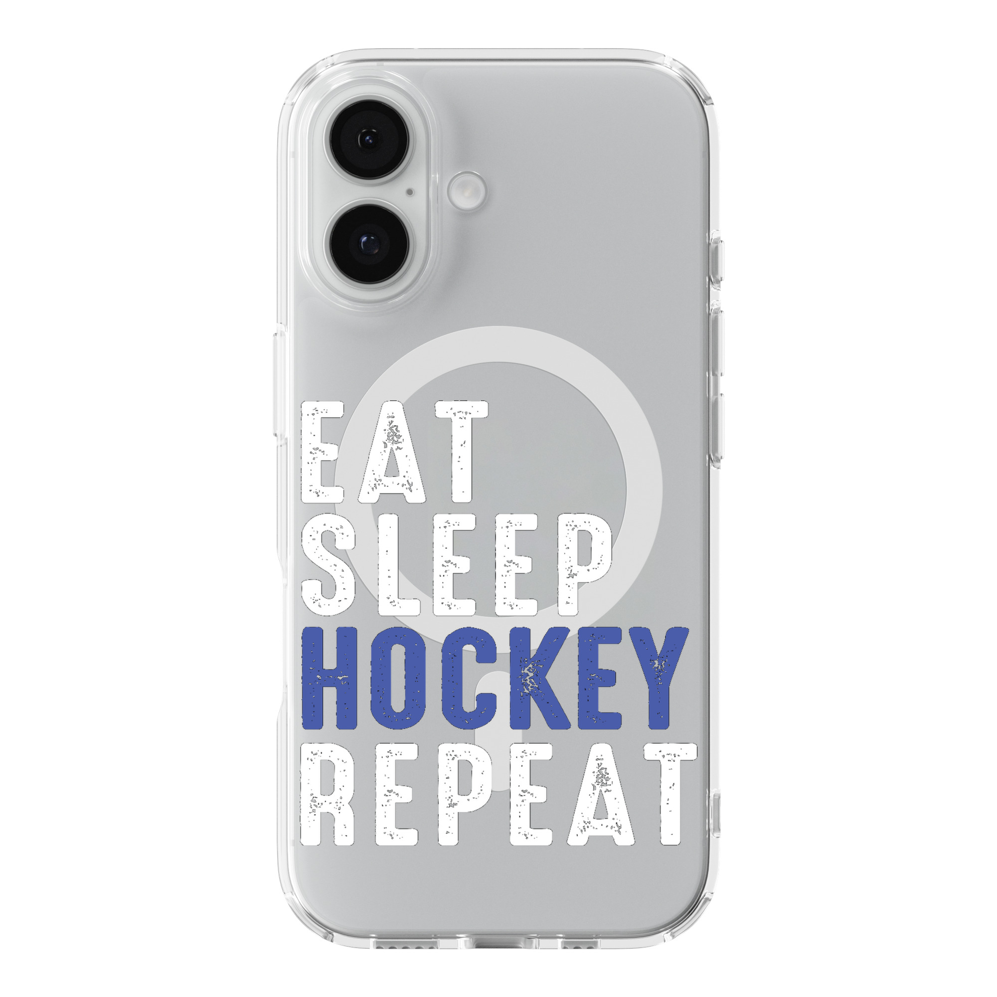 DistinctInk Hockey Clear MagSafe Case for iPhone 18 & 17 Series
