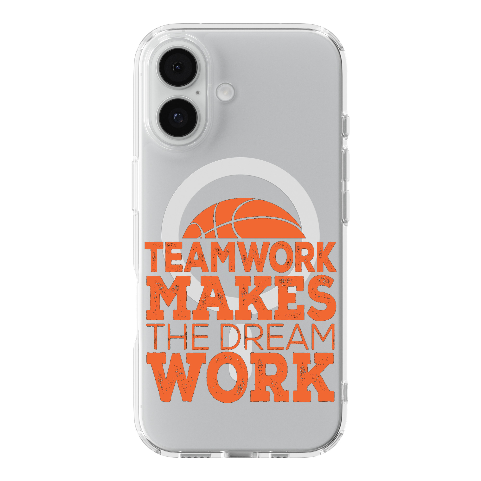 DistinctInk Hustle for That Muscle Clear MagSafe Case for iPhone 18 & 17 Series