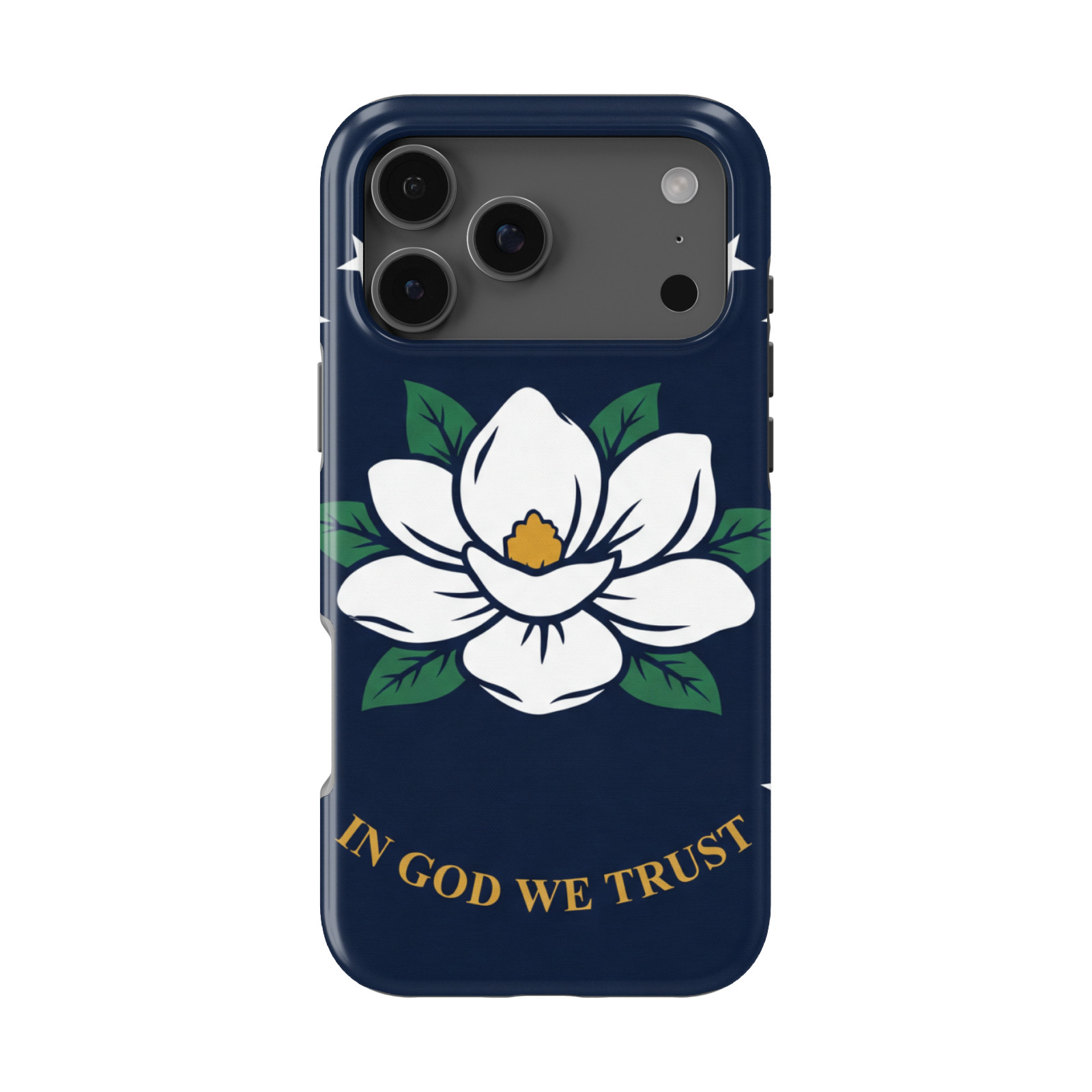 DistinctInk Mississippi State Flag Tough MagSafe Case for iPhone 13-18 Series