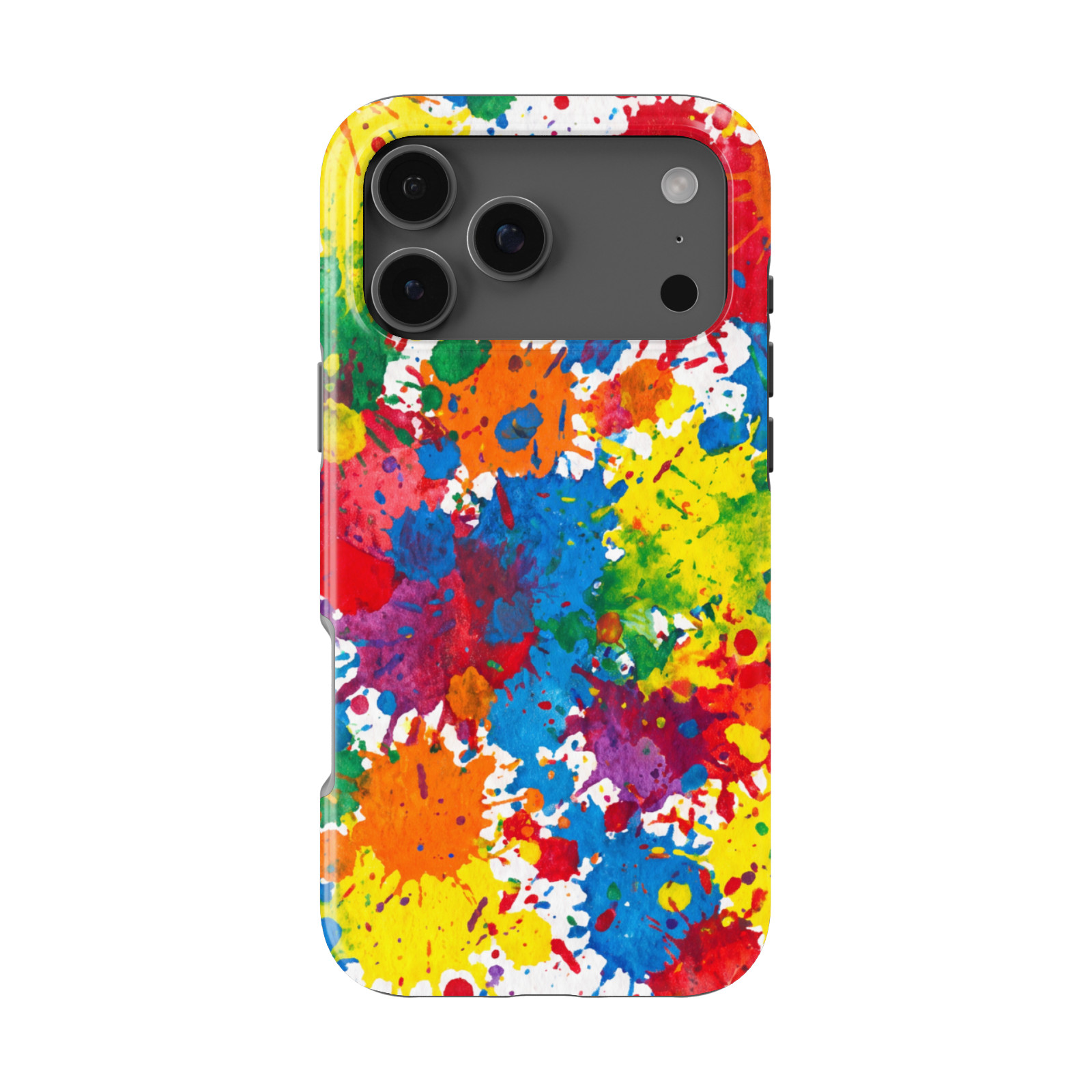 DistinctInk Paint Splatter Tough MagSafe Case for iPhone 13-18 Series