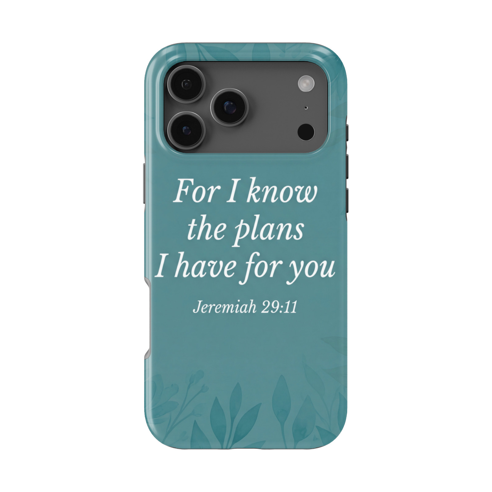 DistinctInk Jeremiah 29:11 Tough MagSafe Case for iPhone 13-18 Series