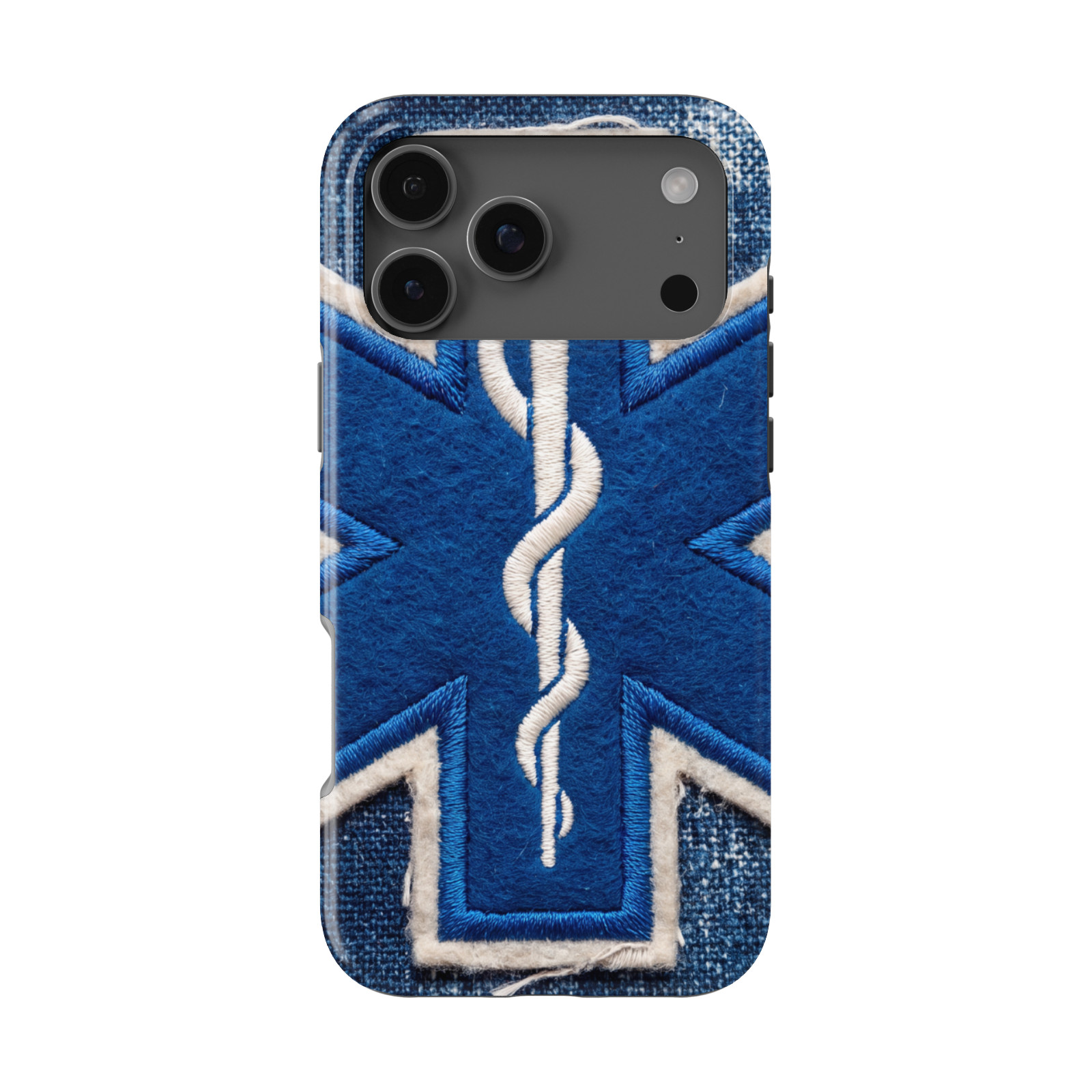 DistinctInk EMS Star Of Life Tough MagSafe Case for iPhone 13-18 Series