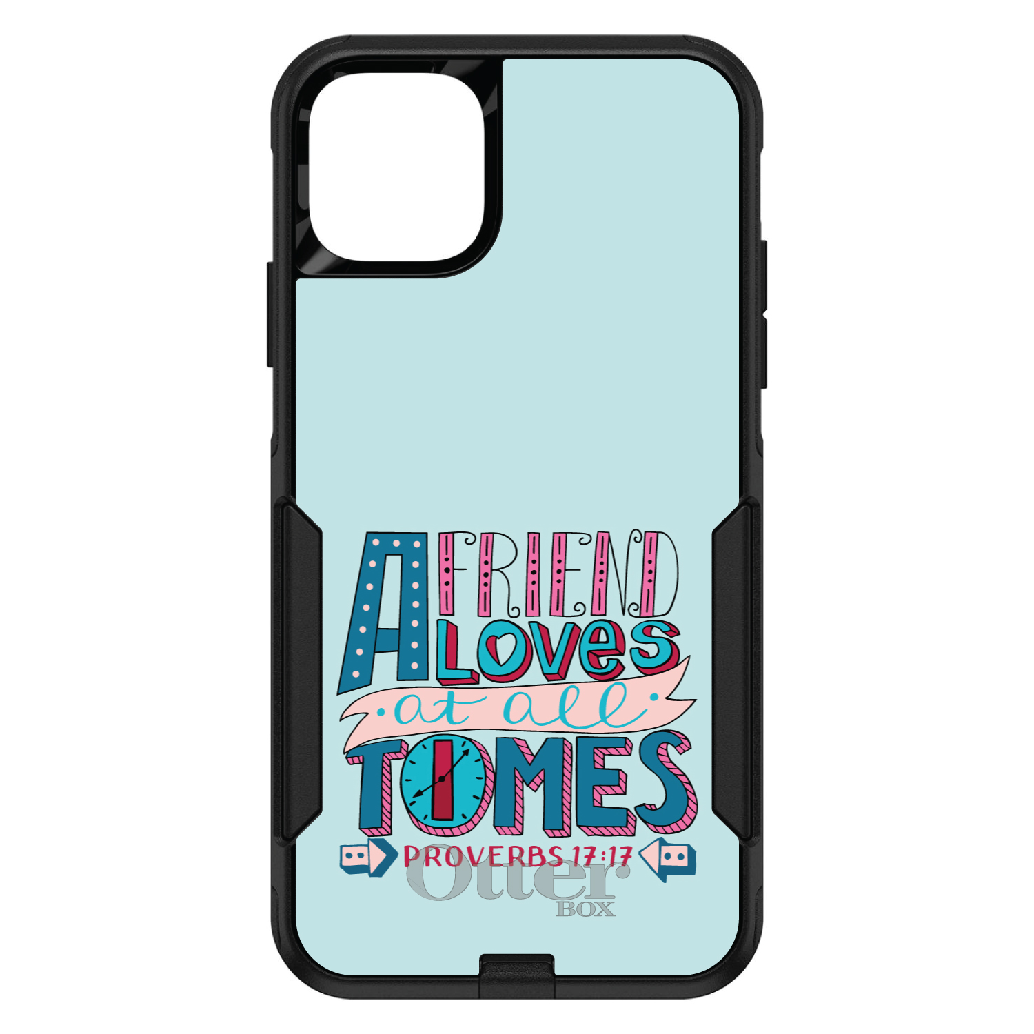 OtterBox Commuter for Apple iPhone (Pick Model) Proverbs 17:17 Clock Friend Love - Picture 10 of 23