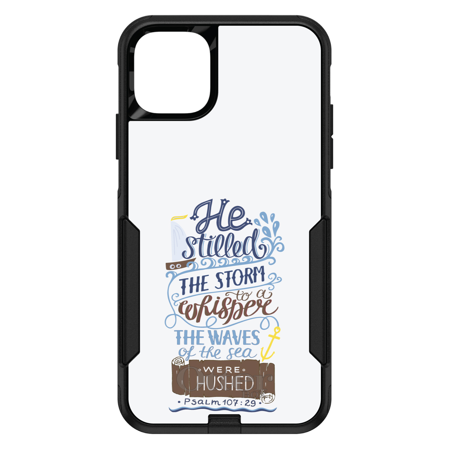 OtterBox Commuter for Apple iPhone (Pick Model) Psalm 107:29 - Stilled the Storm - Picture 10 of 23