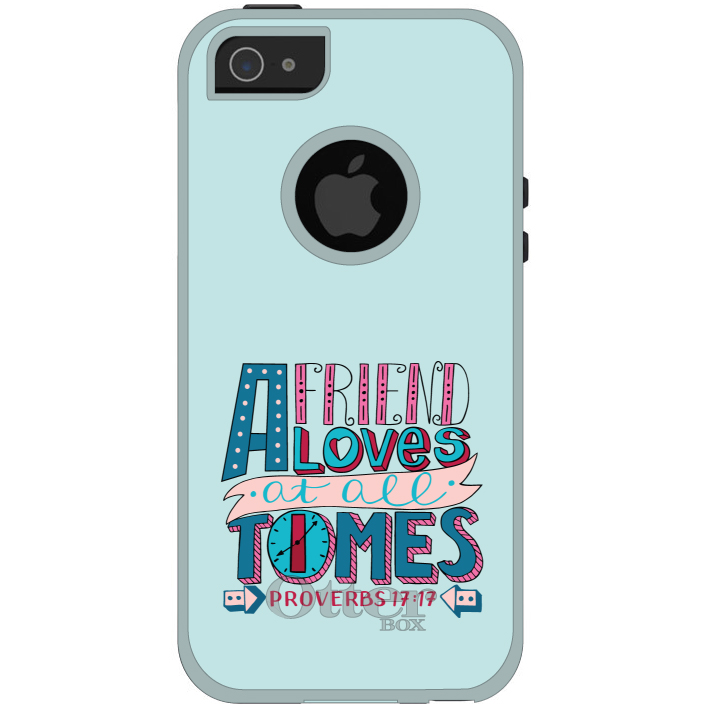 OtterBox Commuter for Apple iPhone (Pick Model) Proverbs 17:17 Clock Friend Love - Picture 2 of 23