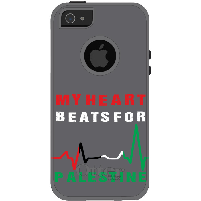 OtterBox Commuter for Apple iPhone (Pick Model) My Heart Beats for Palestine