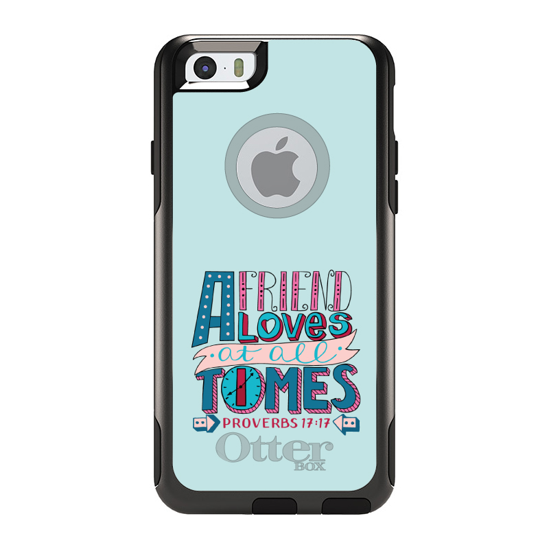 OtterBox Commuter for Apple iPhone (Pick Model) Proverbs 17:17 Clock Friend Love - Picture 3 of 23