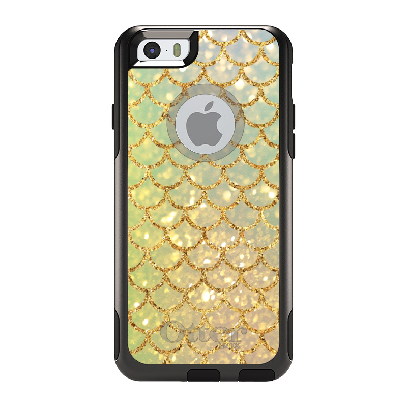 OtterBox Commuter for Apple iPhone (Pick Model) Gold Green Mermaid Scales - Picture 3 of 23