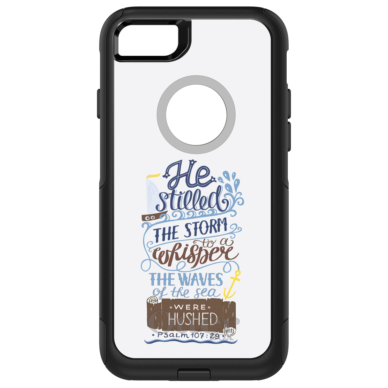 OtterBox Commuter for Apple iPhone (Pick Model) Psalm 107:29 - Stilled the Storm - Picture 5 of 23
