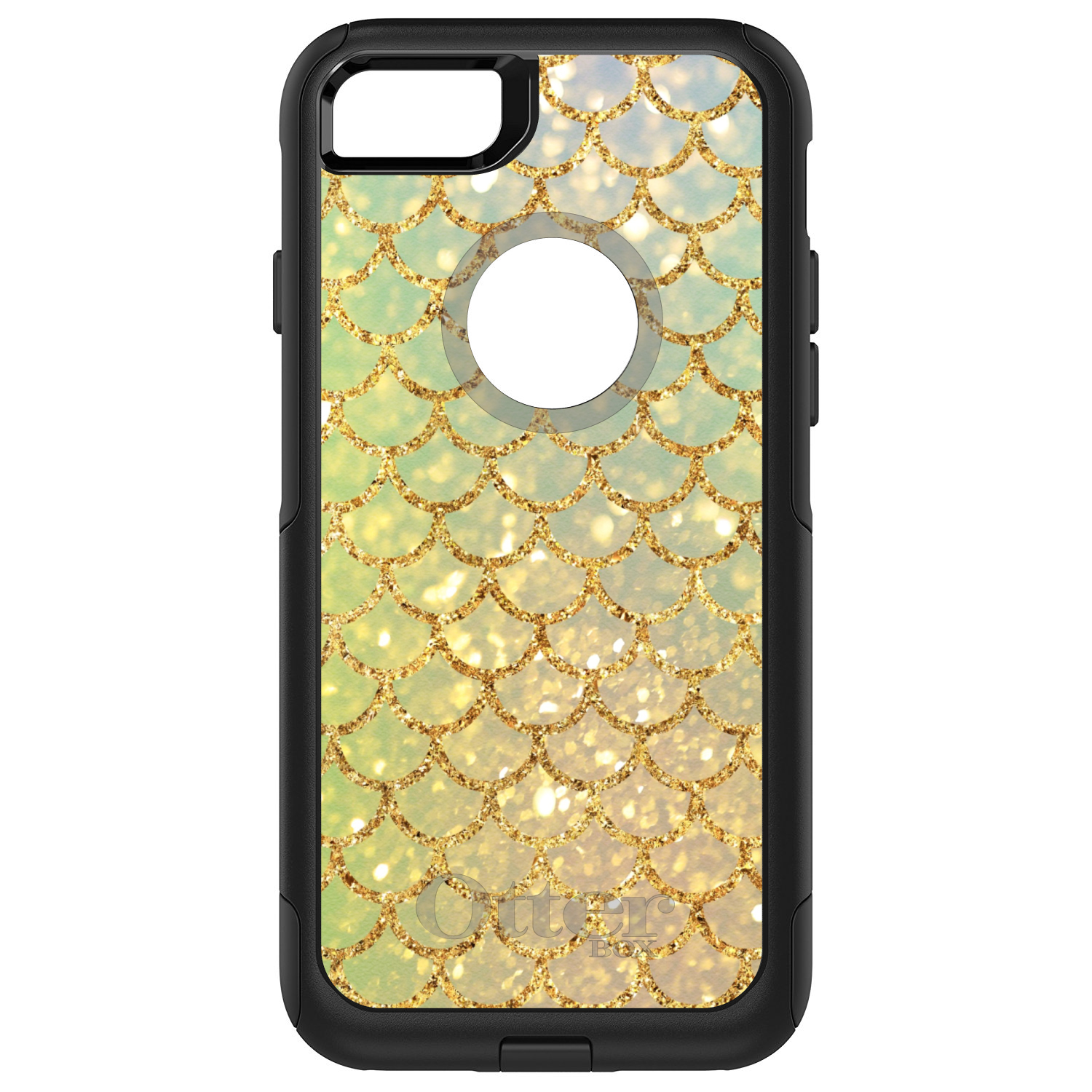 OtterBox Commuter for Apple iPhone (Pick Model) Gold Green Mermaid Scales - Picture 5 of 23