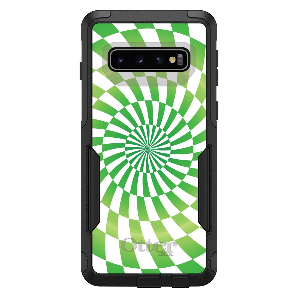 OtterBox Commuter para Galaxy S (elige modelo) Remolino Blanco Verde Geométrico - Imagen 8 de 13