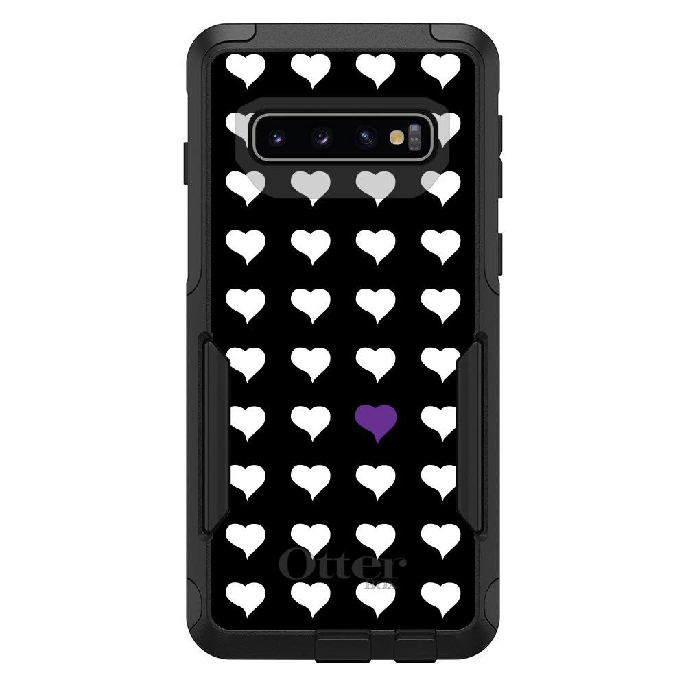 OtterBox Commuter für Galaxy S (Modell auswählen) lila weiß sich wiederholende Herzen - Bild 8 von 13