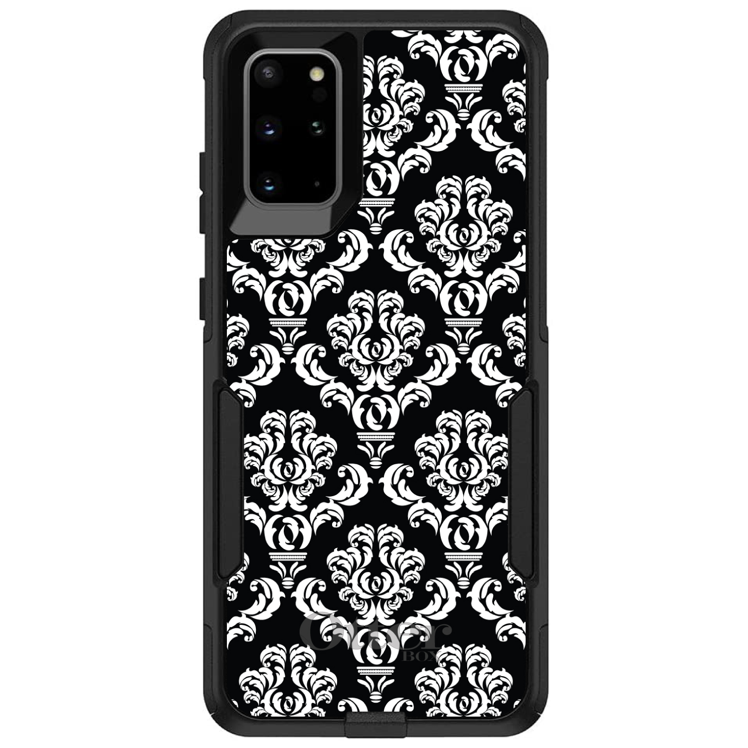 OtterBox Commuter für Galaxy S (Modell wählbar) schwarz weiß Damast Muster - Bild 12 von 14