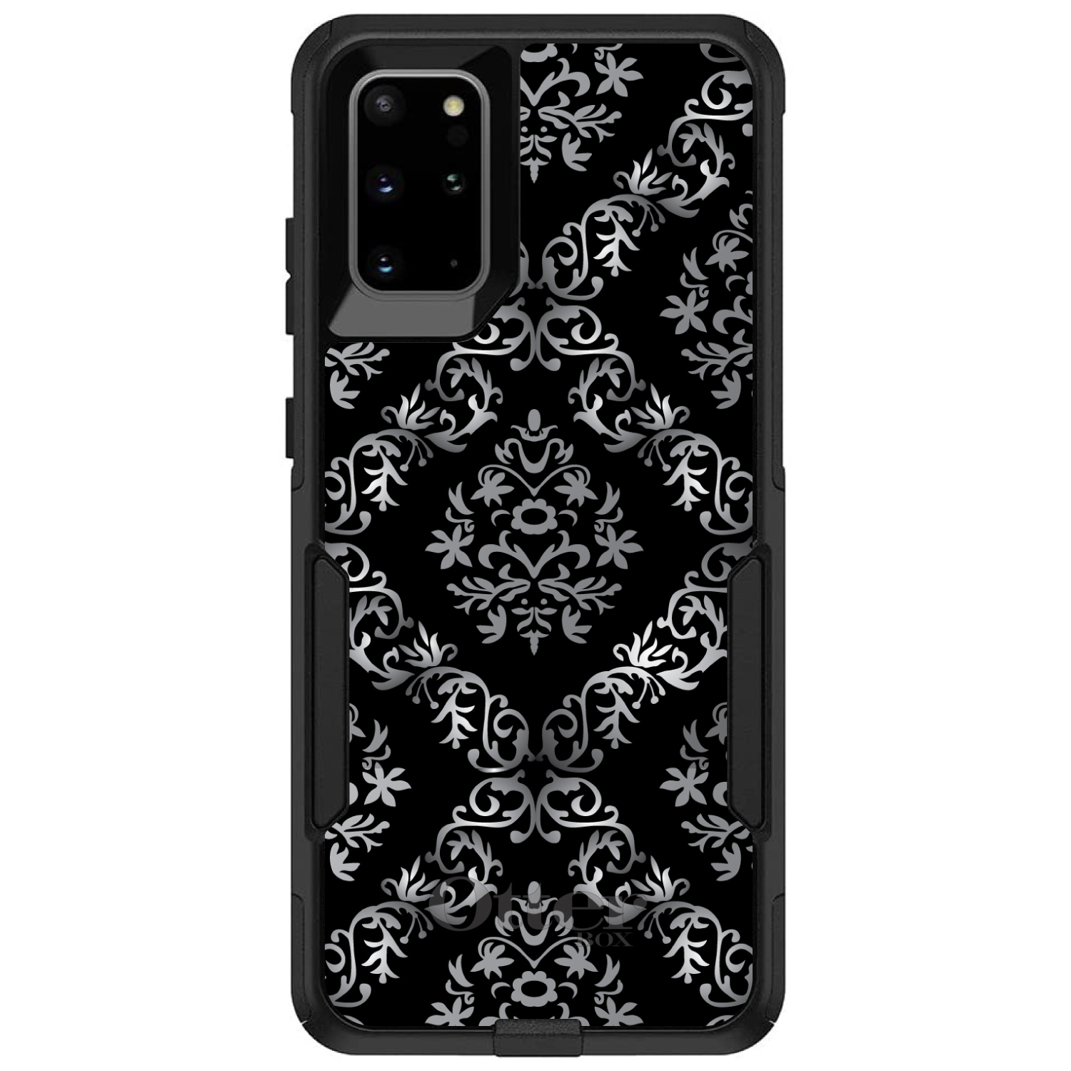 OtterBox Commuter für Galaxy S (Modell wählbar) schwarz weiß silber Damast - Bild 11 von 13