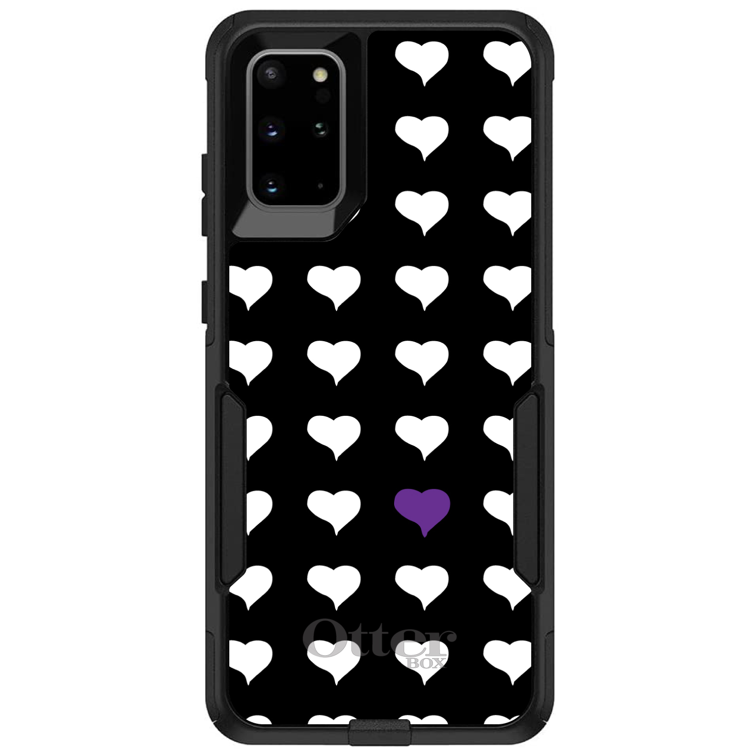 OtterBox Commuter für Galaxy S (Modell auswählen) lila weiß sich wiederholende Herzen - Bild 11 von 13
