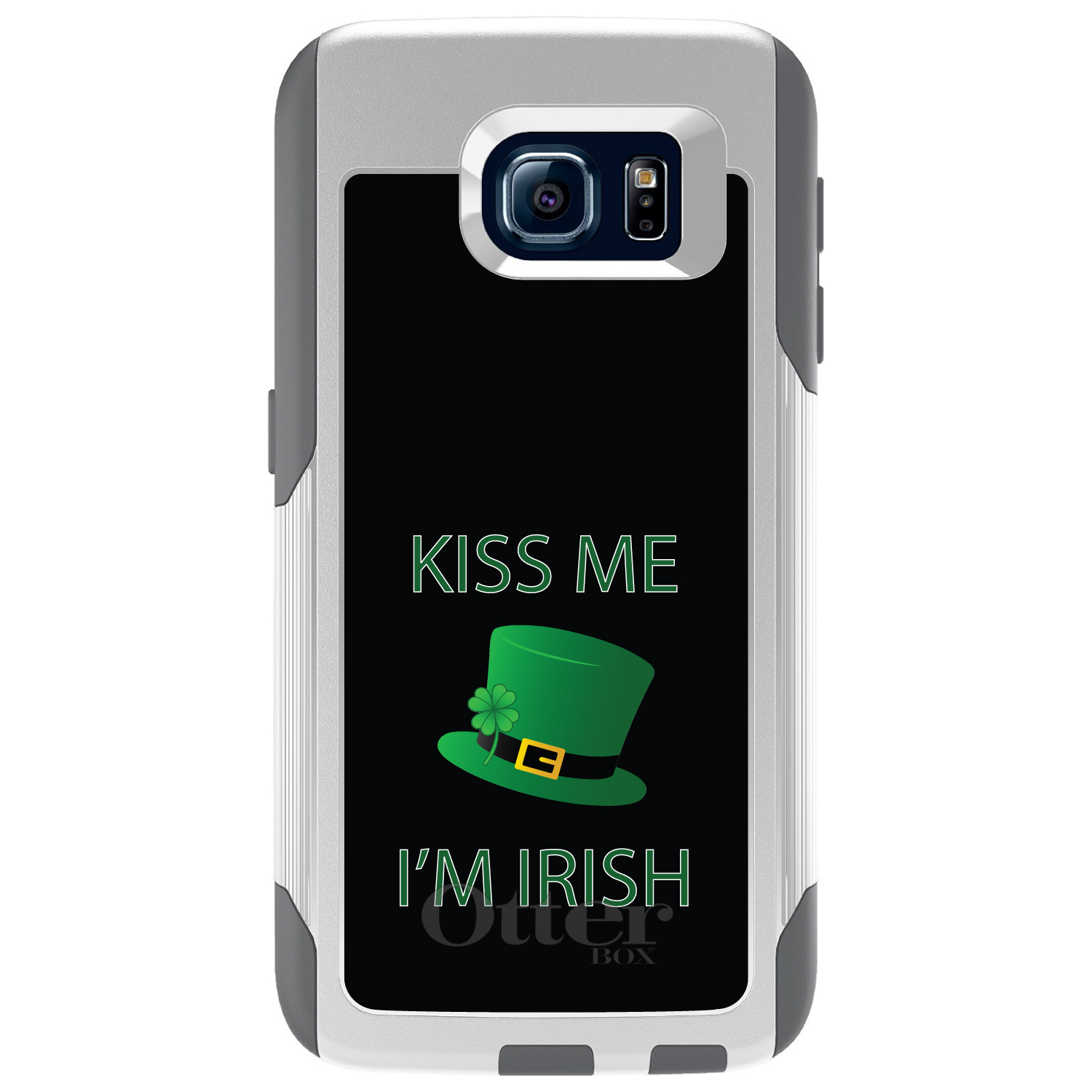 OtterBox Commuter for Galaxy S (Choose Model) Black Green Kiss Me I'm Irish - Picture 2 of 13