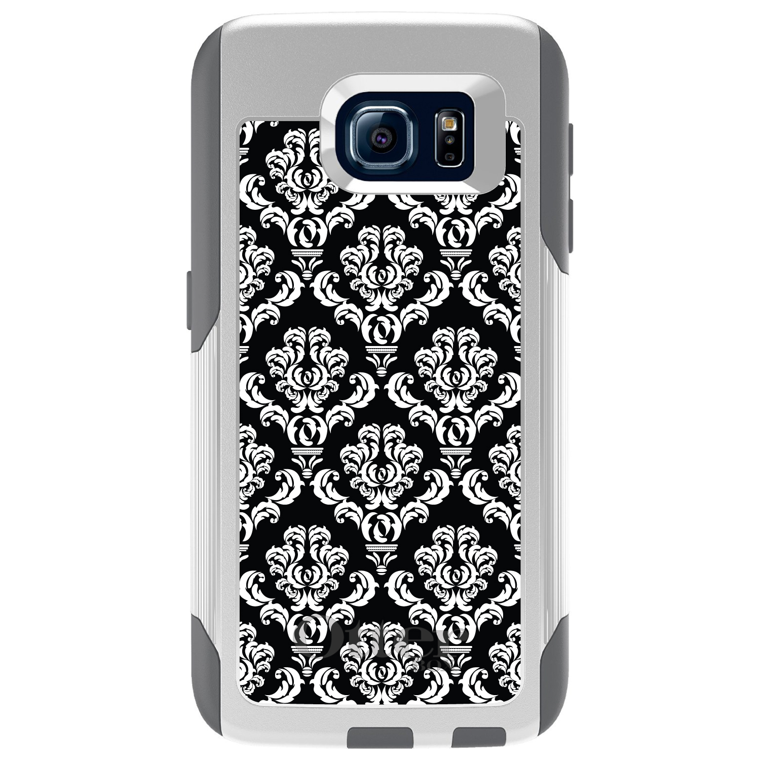 OtterBox Commuter für Galaxy S (Modell wählbar) schwarz weiß Damast Muster - Bild 2 von 14