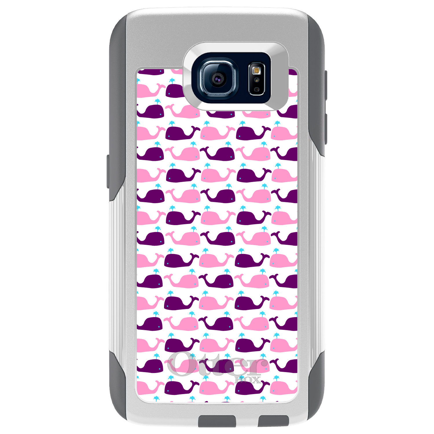 OtterBox Commuter for Galaxy S (Choose Model) Purple Pink Cartoon Whales - Picture 2 of 13