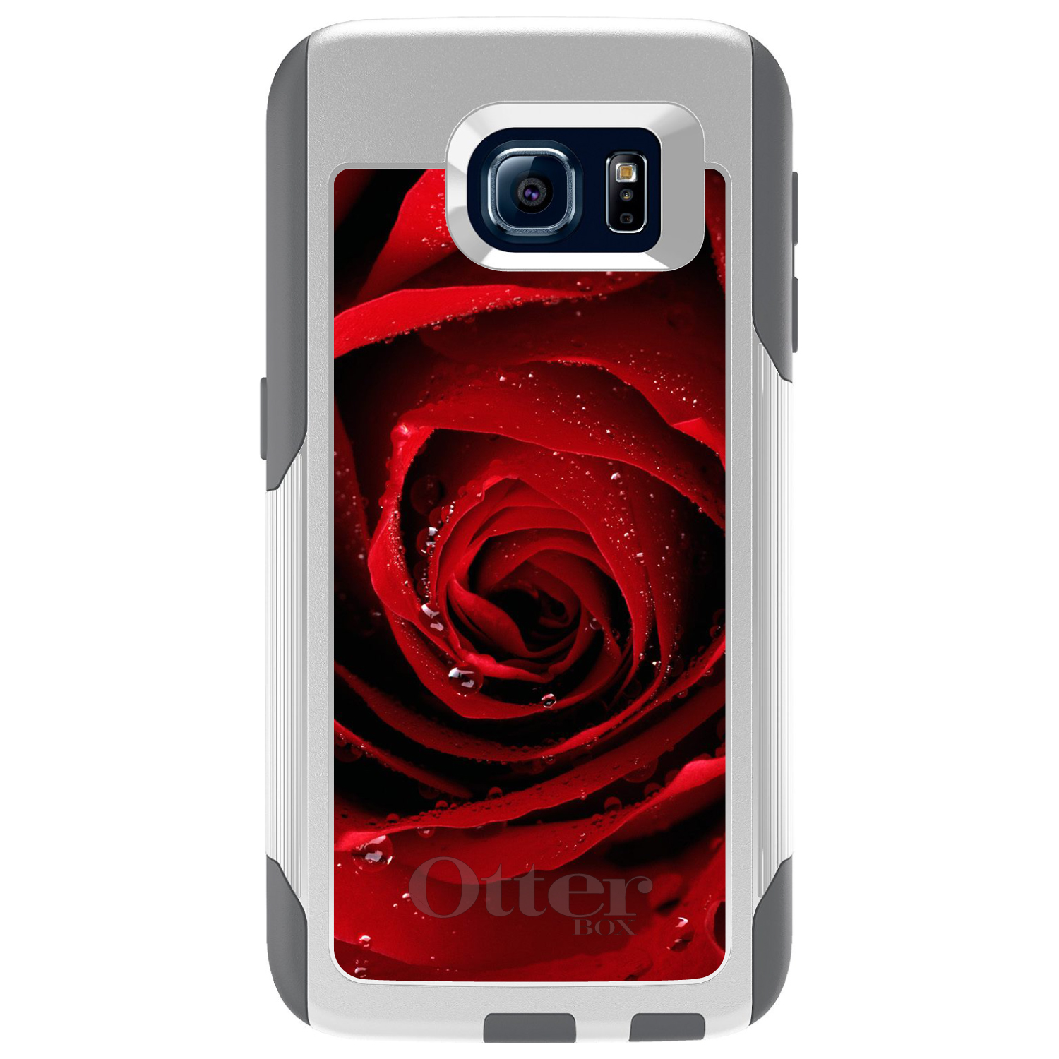 OtterBox Commuter for Galaxy S (Choose Model) Dew Covered Red Rose - Picture 2 of 13