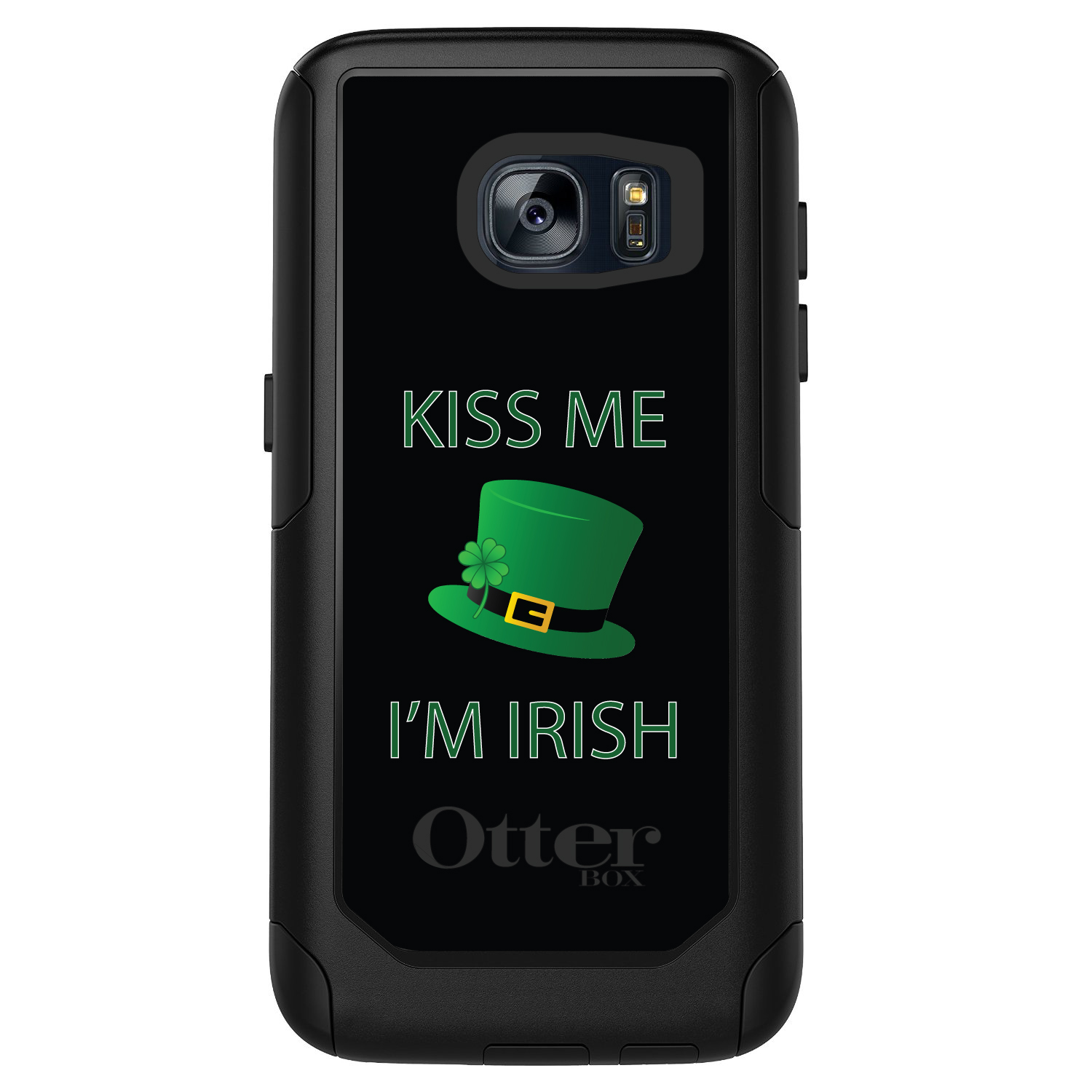 OtterBox Commuter for Galaxy S (Choose Model) Black Green Kiss Me I'm Irish - Picture 3 of 13