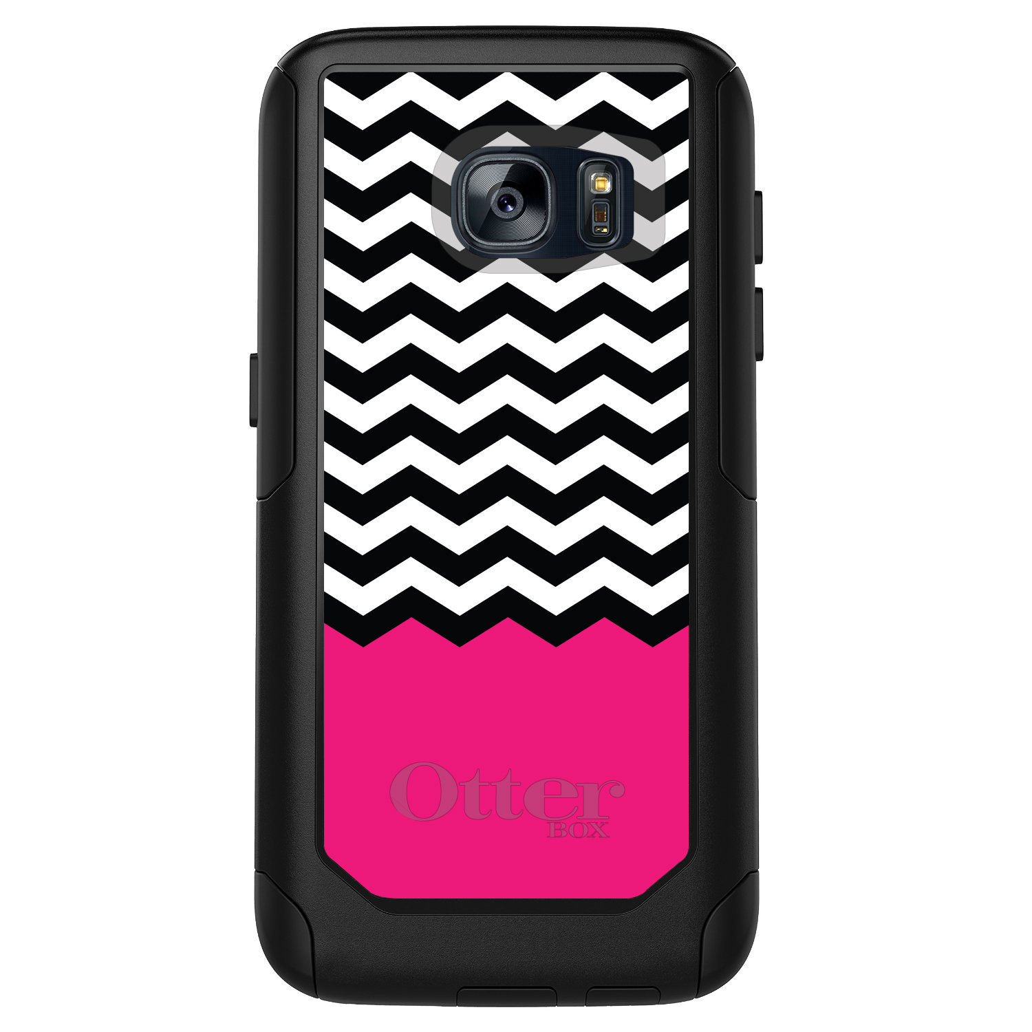 OtterBox Commuter para Galaxy S (elige modelo) negro blanco caliente rosa Chevron - Imagen 3 de 13