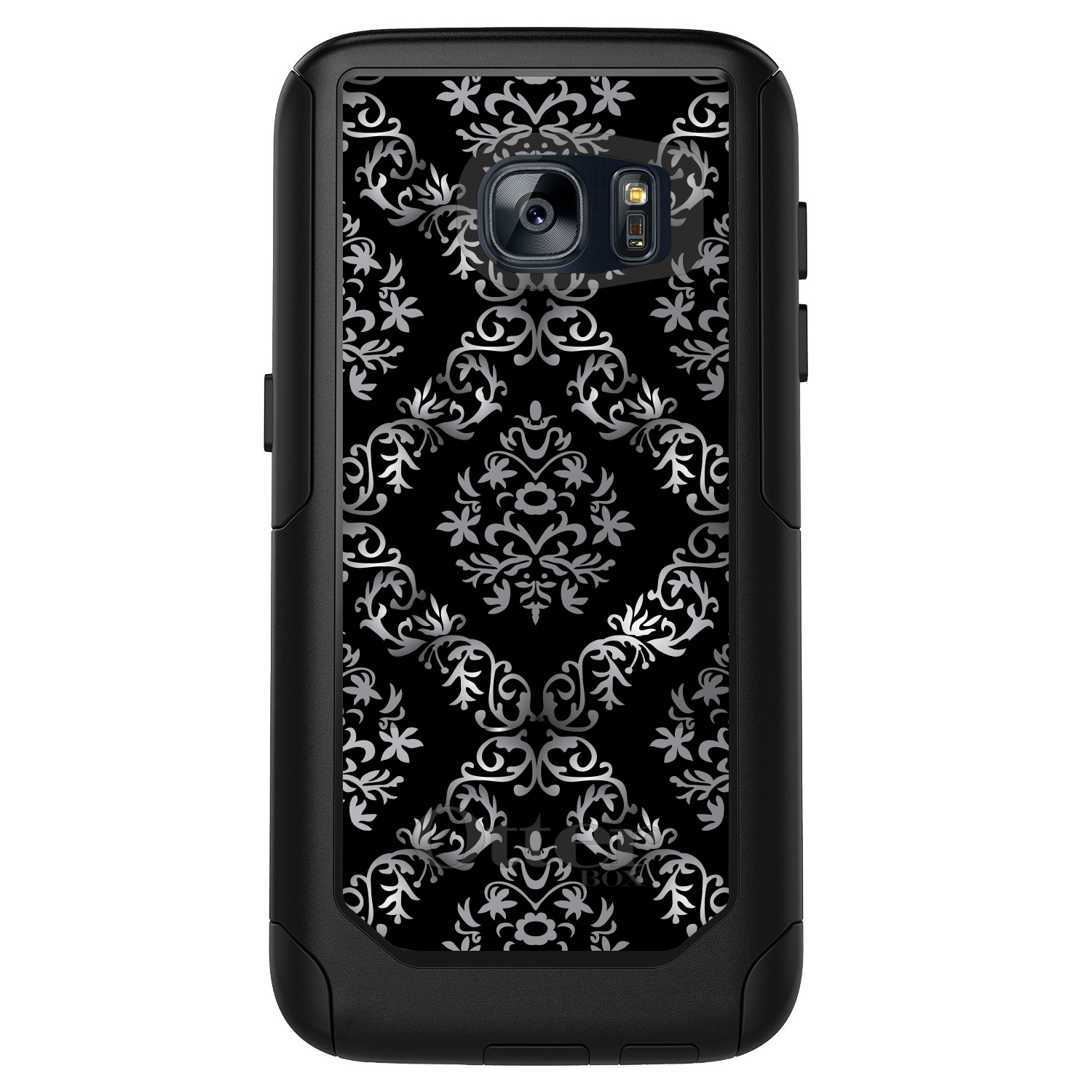 OtterBox Commuter für Galaxy S (Modell wählbar) schwarz weiß silber Damast - Bild 3 von 13