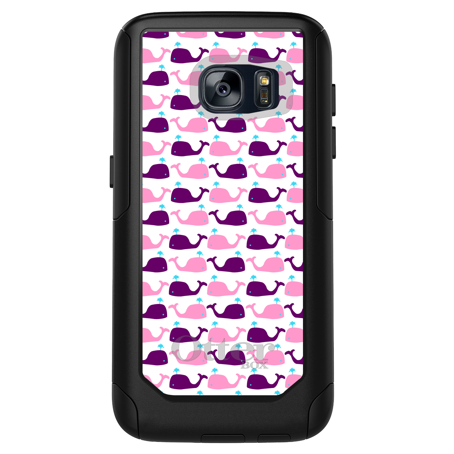 OtterBox Commuter for Galaxy S (Choose Model) Purple Pink Cartoon Whales - Picture 3 of 13
