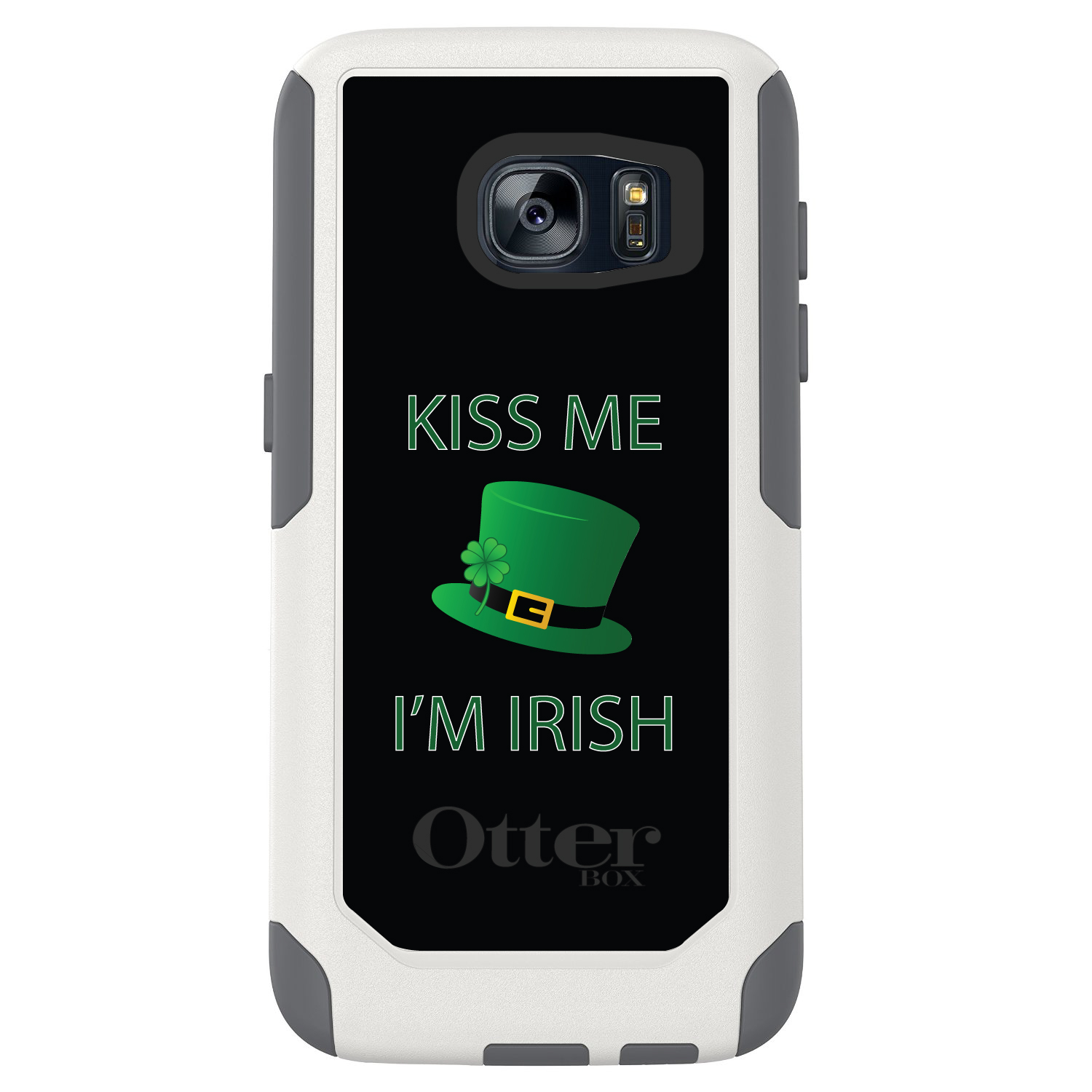 OtterBox Commuter for Galaxy S (Choose Model) Black Green Kiss Me I'm Irish - Picture 4 of 13