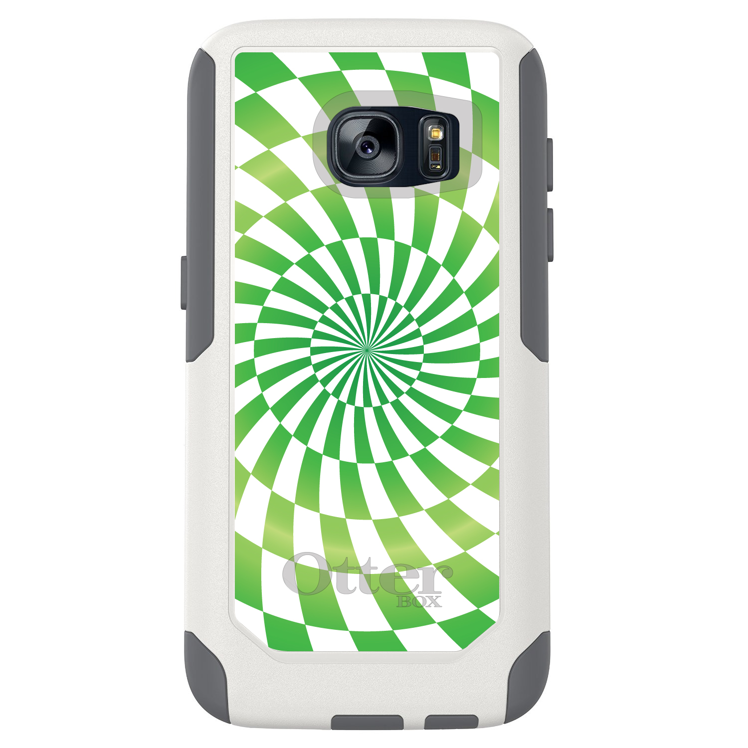 OtterBox Commuter para Galaxy S (elige modelo) Remolino Blanco Verde Geométrico - Imagen 4 de 13