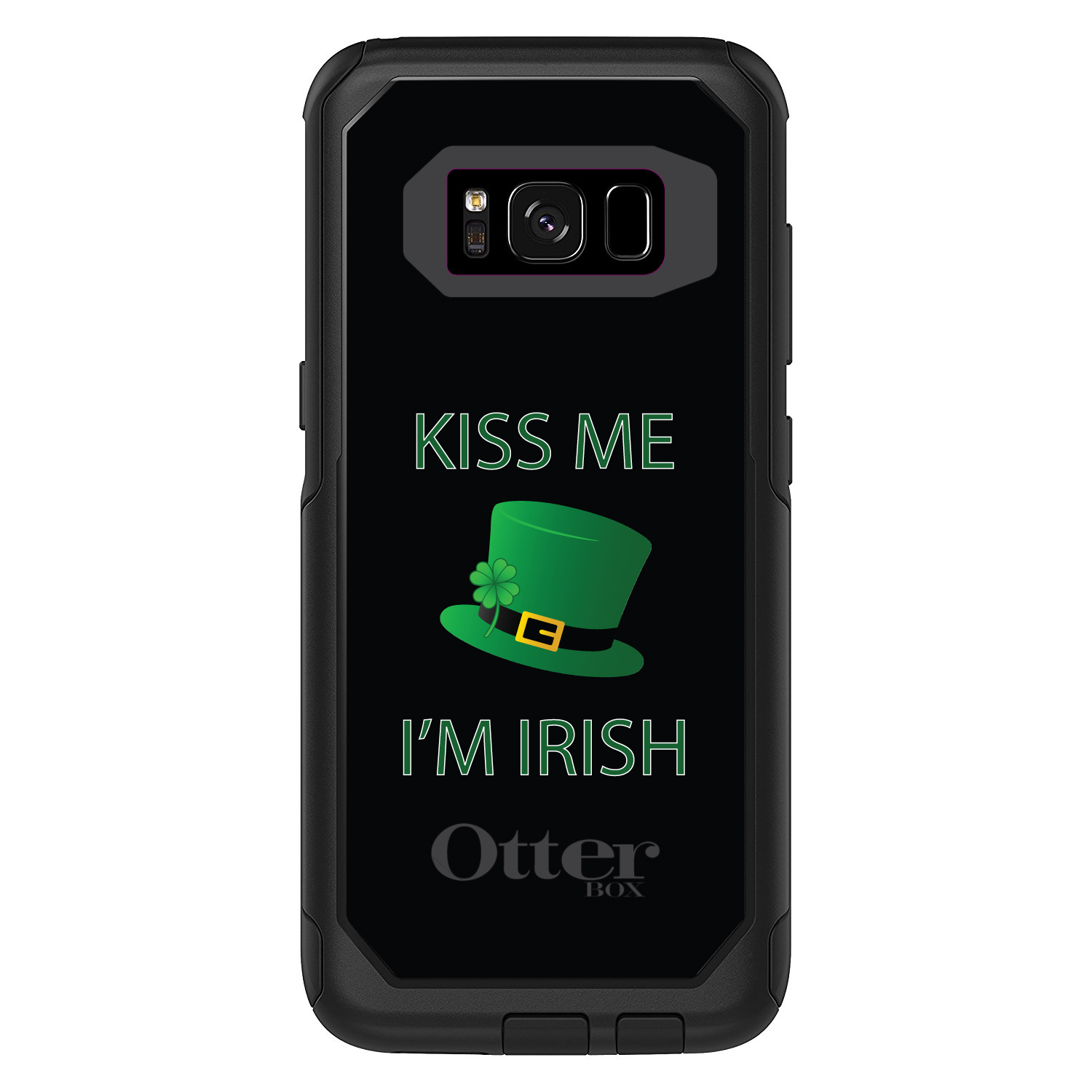 OtterBox Commuter for Galaxy S (Choose Model) Black Green Kiss Me I'm Irish - Picture 5 of 13