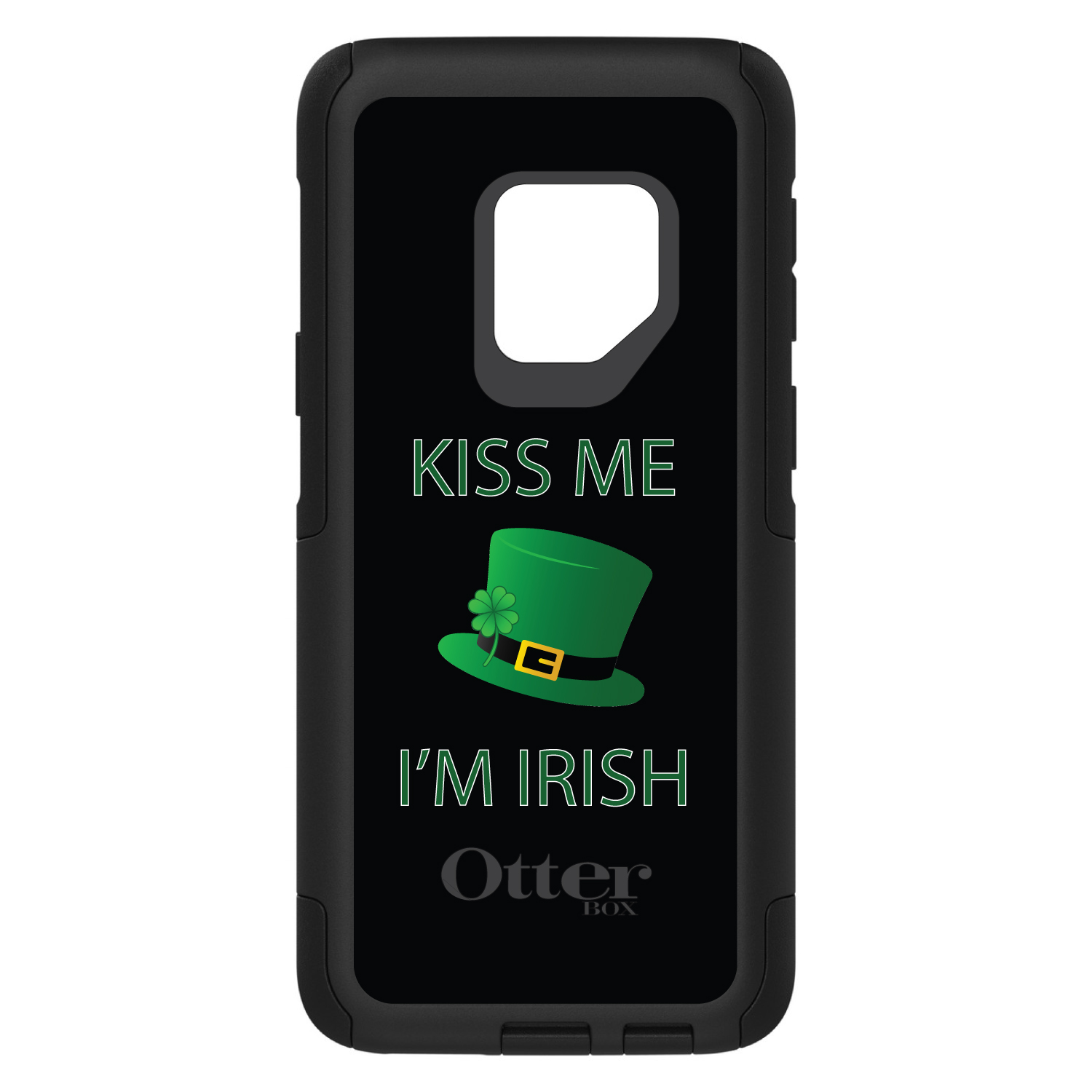 OtterBox Commuter for Galaxy S (Choose Model) Black Green Kiss Me I'm Irish - Picture 6 of 13