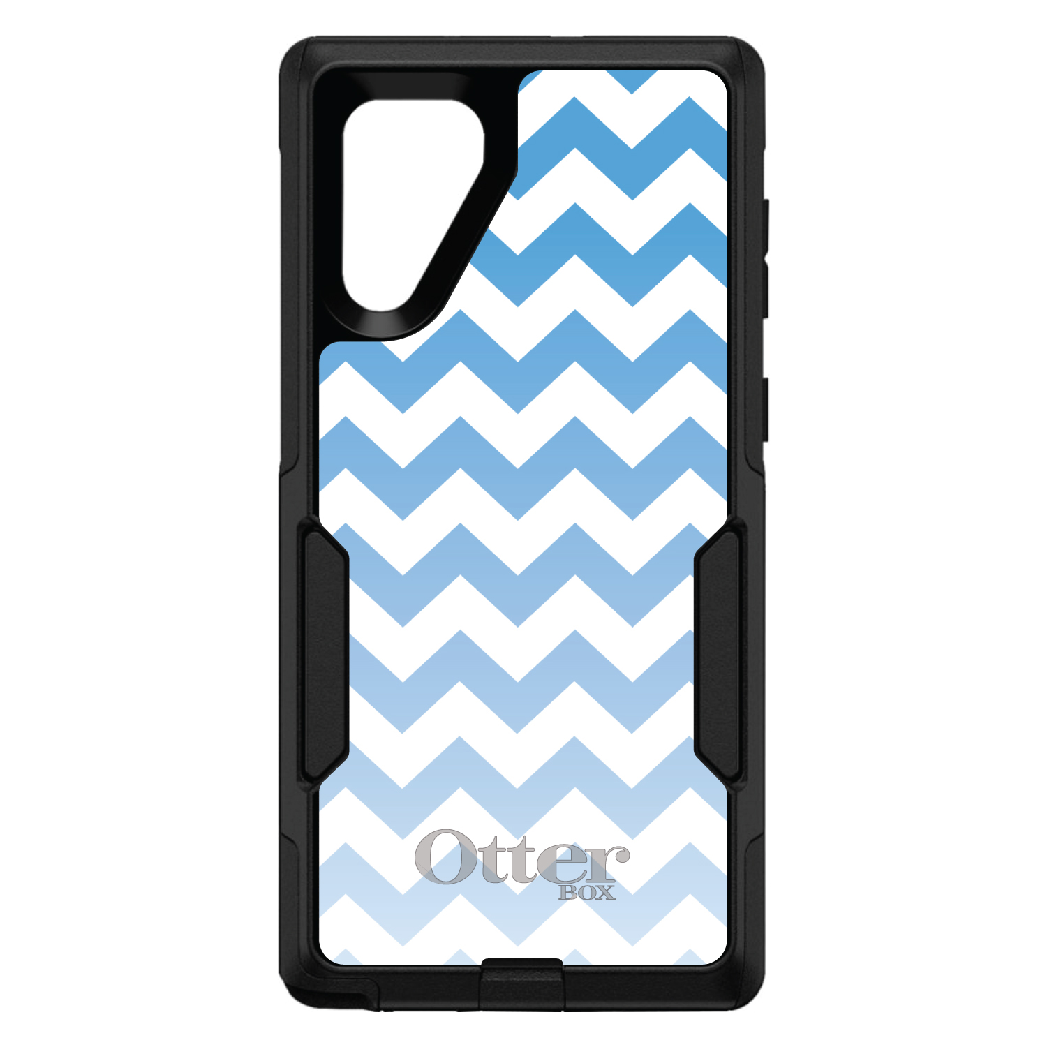 OtterBox Commuter for Galaxy Note(Choose Model)White Blue Fade Chevron Stripe - Picture 13 of 15