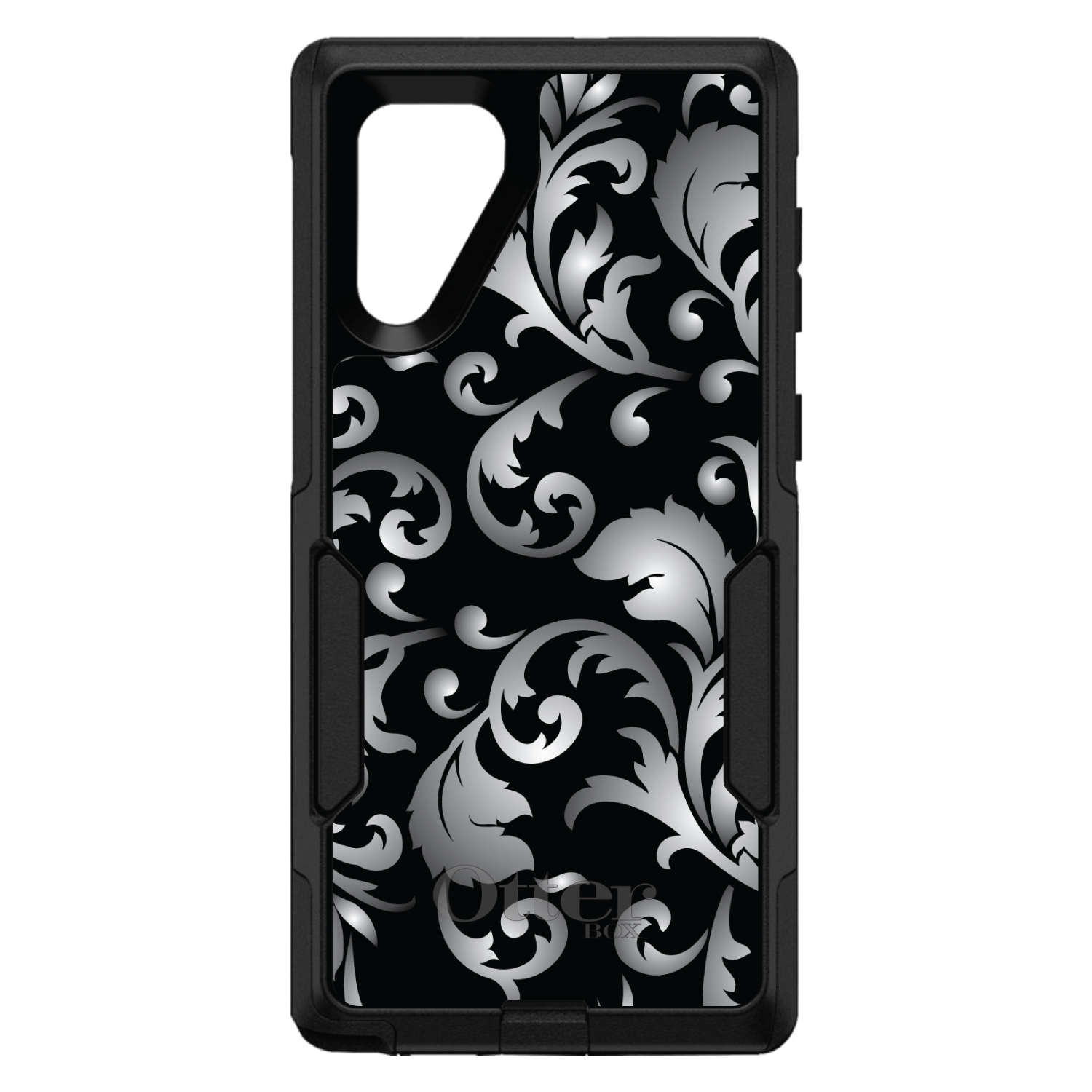 OtterBox Commuter for Galaxy Note 4 8 9 10 + Silver Black White Floral - Picture 22 of 31