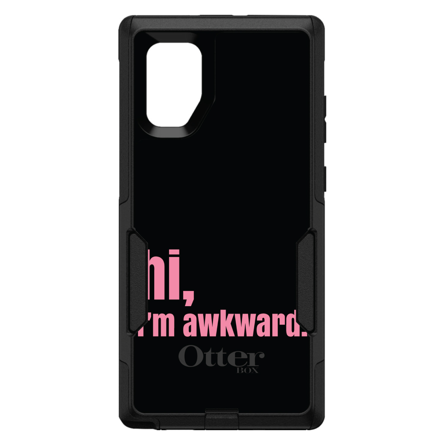 OtterBox Commuter for Galaxy Note(Choose Model)Black Pink "hi, I'm awkward." - Picture 14 of 15