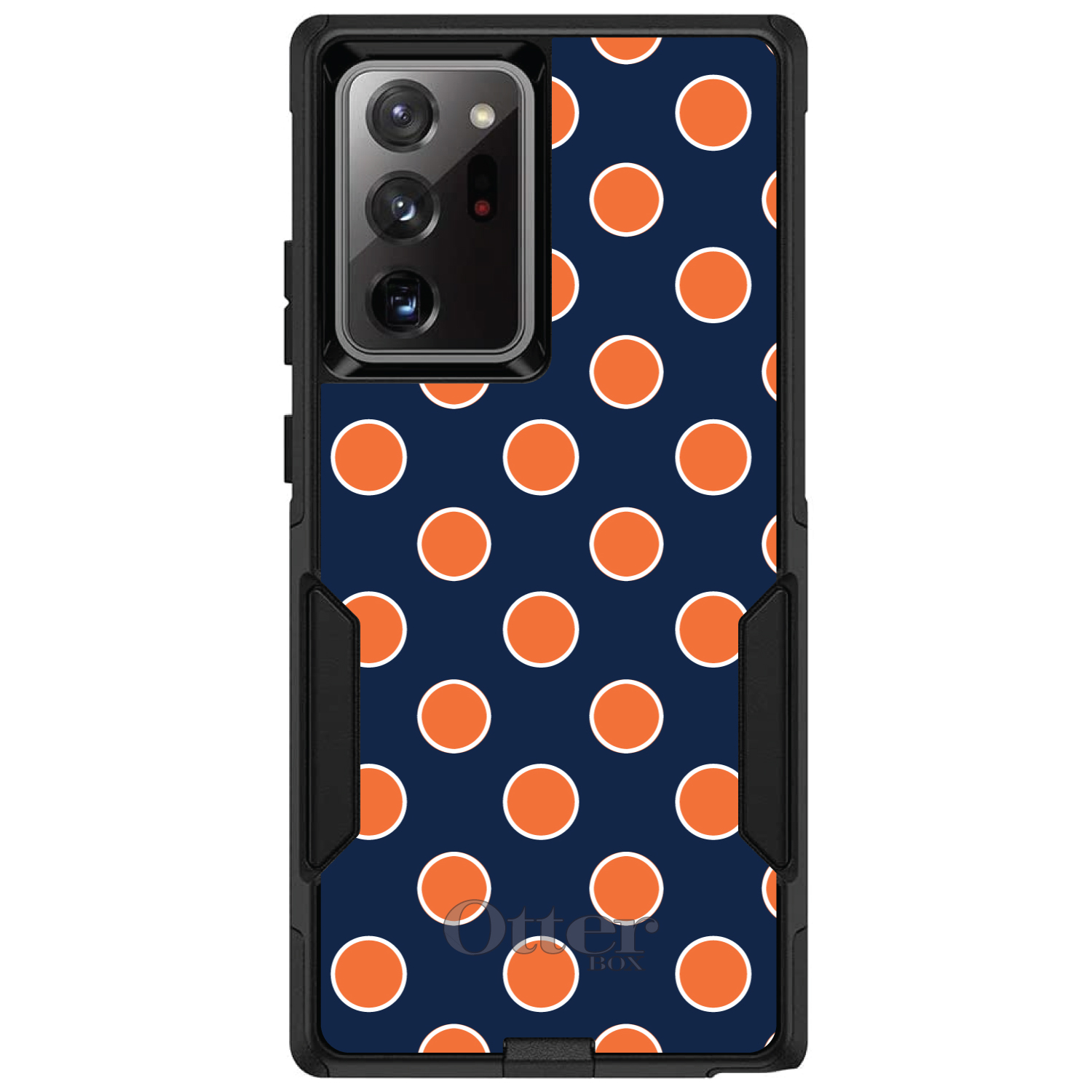 OtterBox Commuter for Galaxy Note(Choose Model)Navy Orange White Polka Dots - Picture 15 of 15