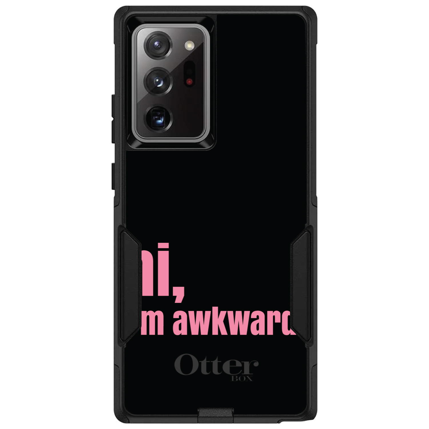 OtterBox Commuter for Galaxy Note(Choose Model)Black Pink "hi, I'm awkward." - Picture 15 of 15