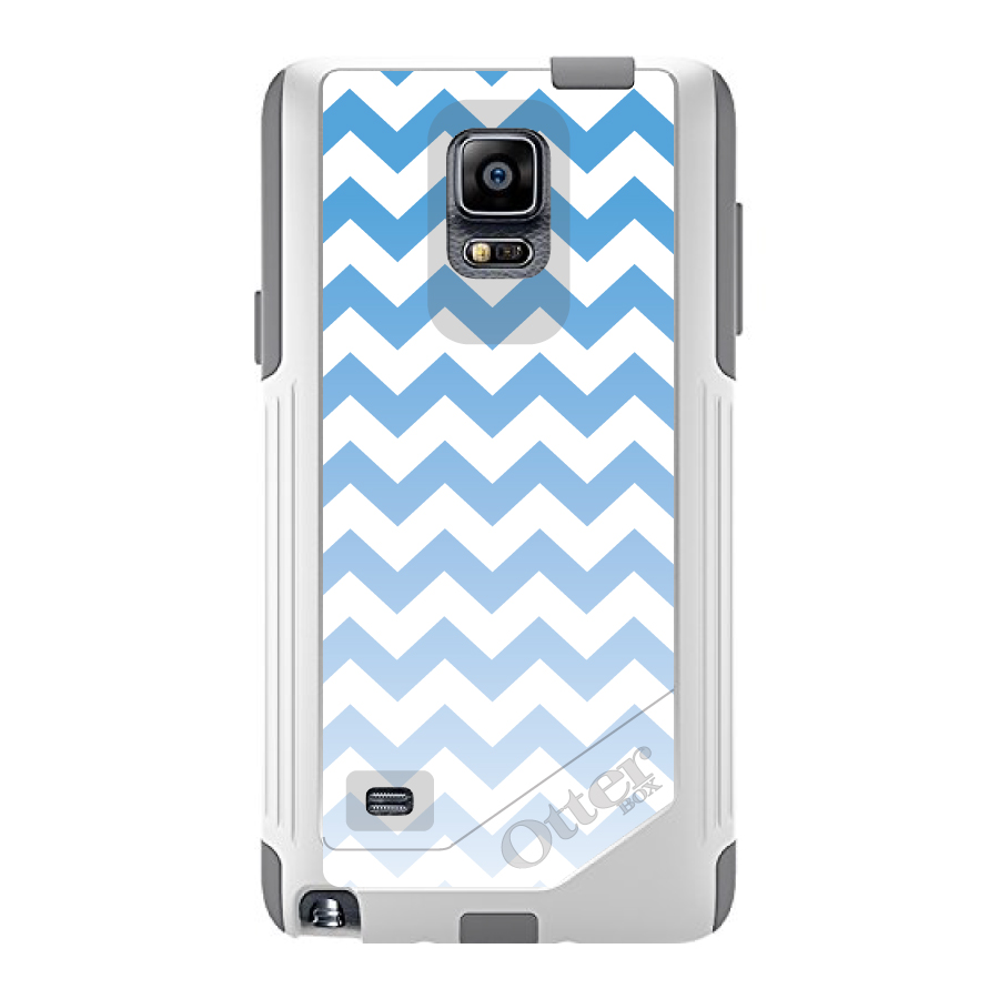 OtterBox Commuter for Galaxy Note(Choose Model)White Blue Fade Chevron Stripe - Picture 2 of 15
