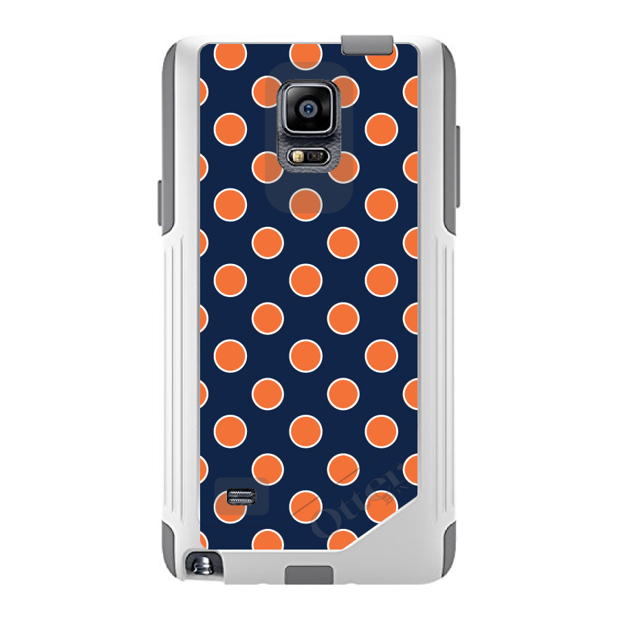 OtterBox Commuter for Galaxy Note(Choose Model)Navy Orange White Polka Dots - Picture 2 of 15