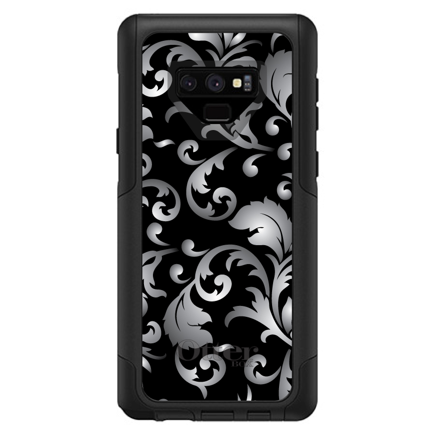 OtterBox Commuter for Galaxy Note 4 8 9 10 + Silver Black White Floral - Picture 17 of 31