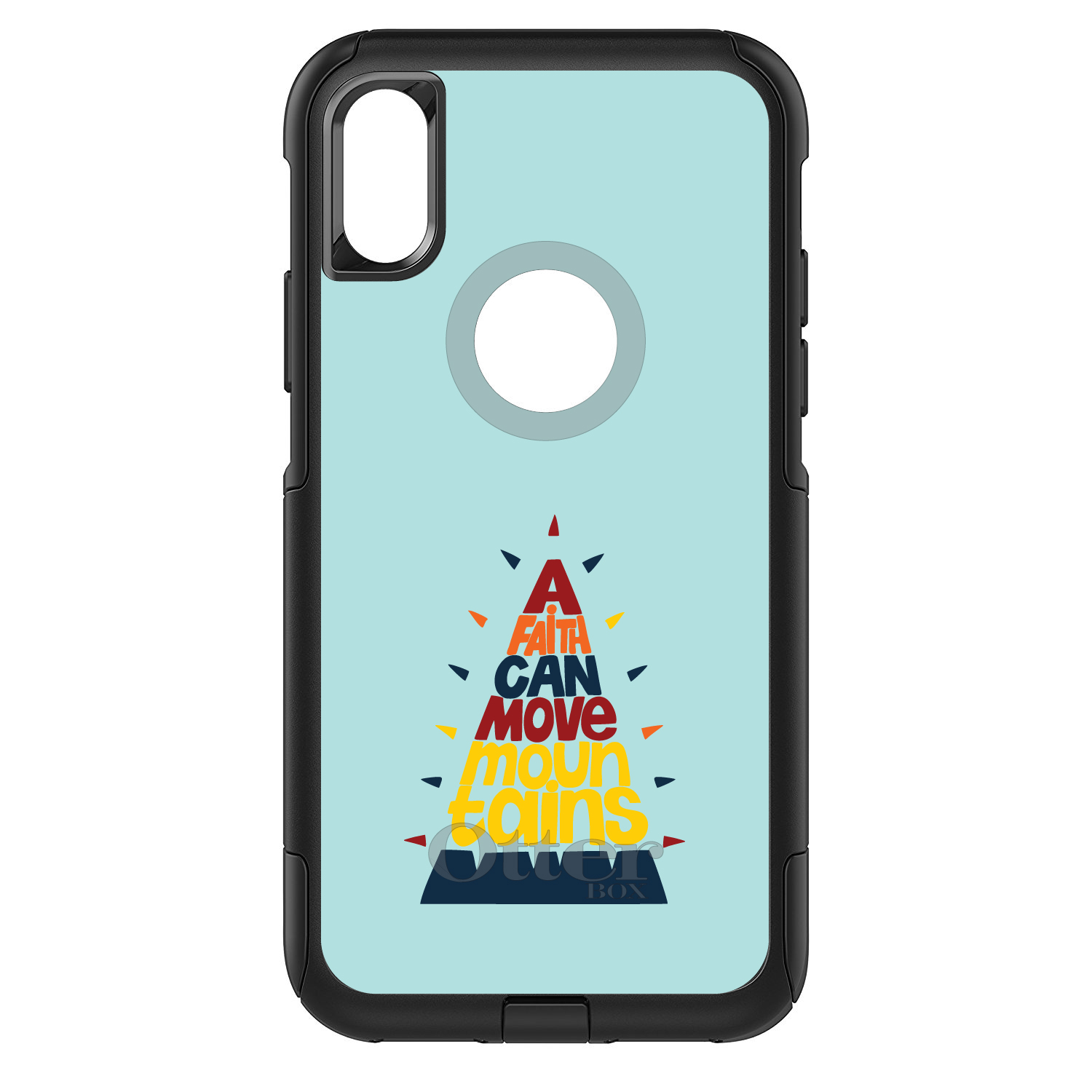 OtterBox Commuter for Apple iPhone (Pick Model) A Faith Can Moves Mountains - Picture 7 of 23